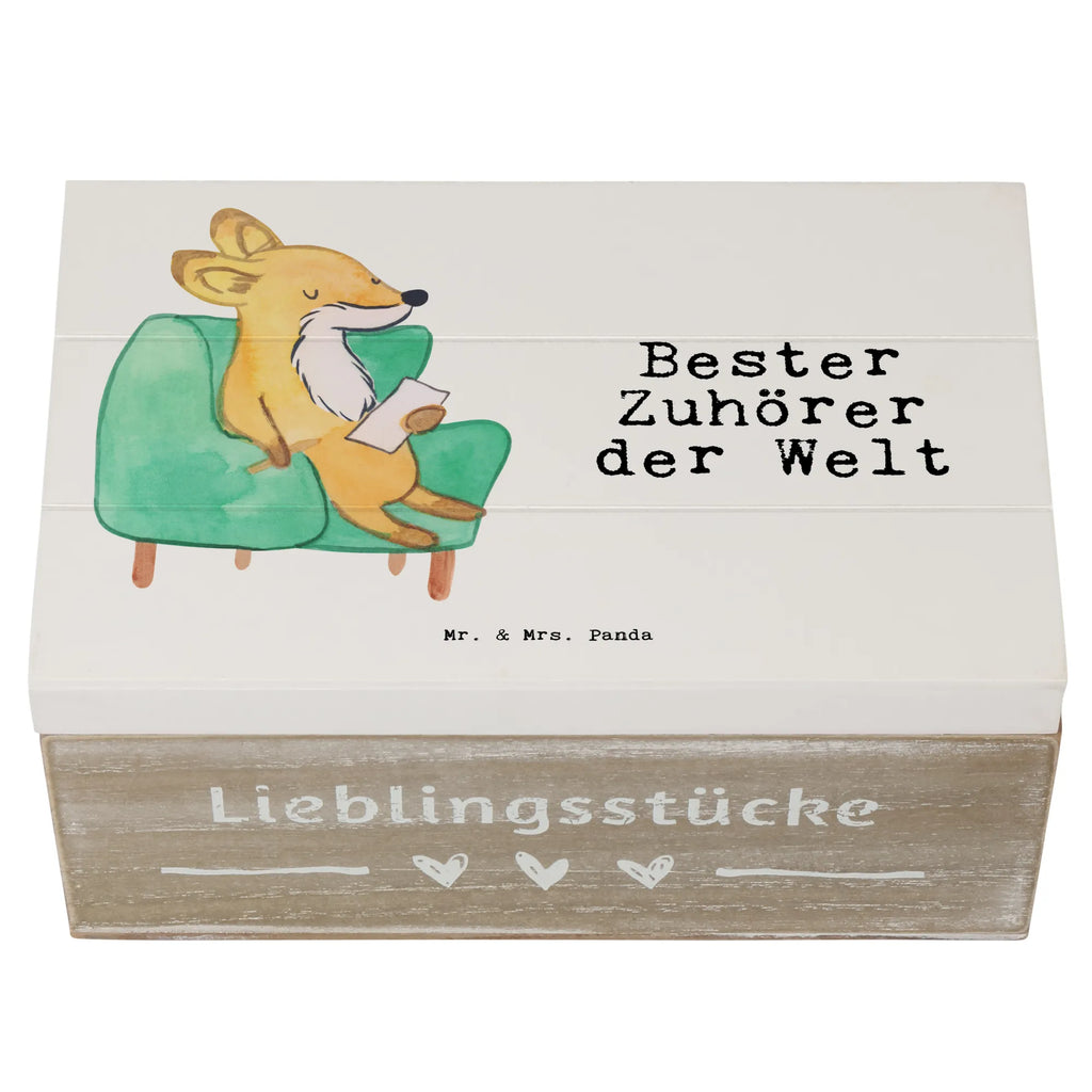 Holzkiste Fuchs Bester Zuhörer der Welt Holzkiste, Kiste, Schatzkiste, Truhe, Schatulle, XXL, Erinnerungsbox, Erinnerungskiste, Dekokiste, Aufbewahrungsbox, Geschenkbox, Geschenkdose, für, Dankeschön, Geschenk, Schenken, Geburtstag, Geburtstagsgeschenk, Geschenkidee, Danke, Bedanken, Mitbringsel, Freude machen, Geschenktipp, Zuhörer, Freund, Freundin, offenes Ohr, Hilfsbereit, Hilfe