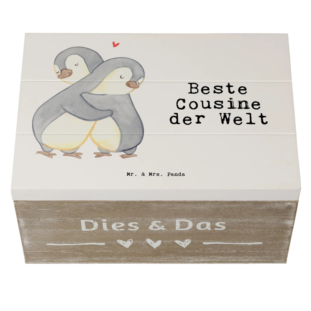 Holzkiste Pinguin Beste Cousine der Welt Holzkiste, Kiste, Schatzkiste, Truhe, Schatulle, XXL, Erinnerungsbox, Erinnerungskiste, Dekokiste, Aufbewahrungsbox, Geschenkbox, Geschenkdose, für, Dankeschön, Geschenk, Schenken, Geburtstag, Geburtstagsgeschenk, Geschenkidee, Danke, Bedanken, Mitbringsel, Freude machen, Geschenktipp, Cousine, Kusine, Kousine, Cousinchen, Tochter von Onkel, Tochter von Tante, Familie, Verwandtschaft, Cousin