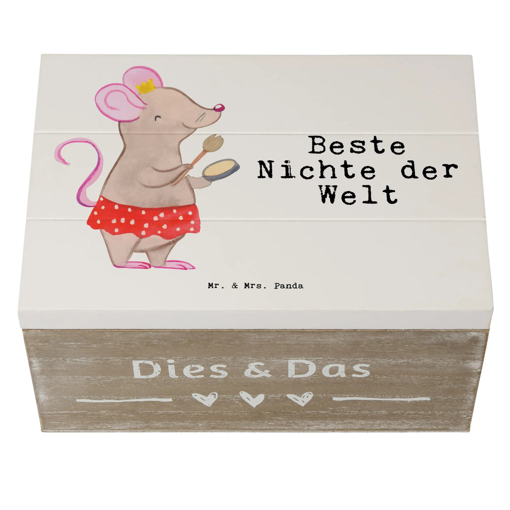 Holzkiste Maus Beste Nichte der Welt Holzkiste, Kiste, Schatzkiste, Truhe, Schatulle, XXL, Erinnerungsbox, Erinnerungskiste, Dekokiste, Aufbewahrungsbox, Geschenkbox, Geschenkdose, für, Dankeschön, Geschenk, Schenken, Geburtstag, Geburtstagsgeschenk, Geschenkidee, Danke, Bedanken, Mitbringsel, Freude machen, Geschenktipp, Nichte, Onkel, Tante, Patentante, Patenonkel, Patenkind, Taufe, Tochter der Schwester, Tochter des Bruders, Beste