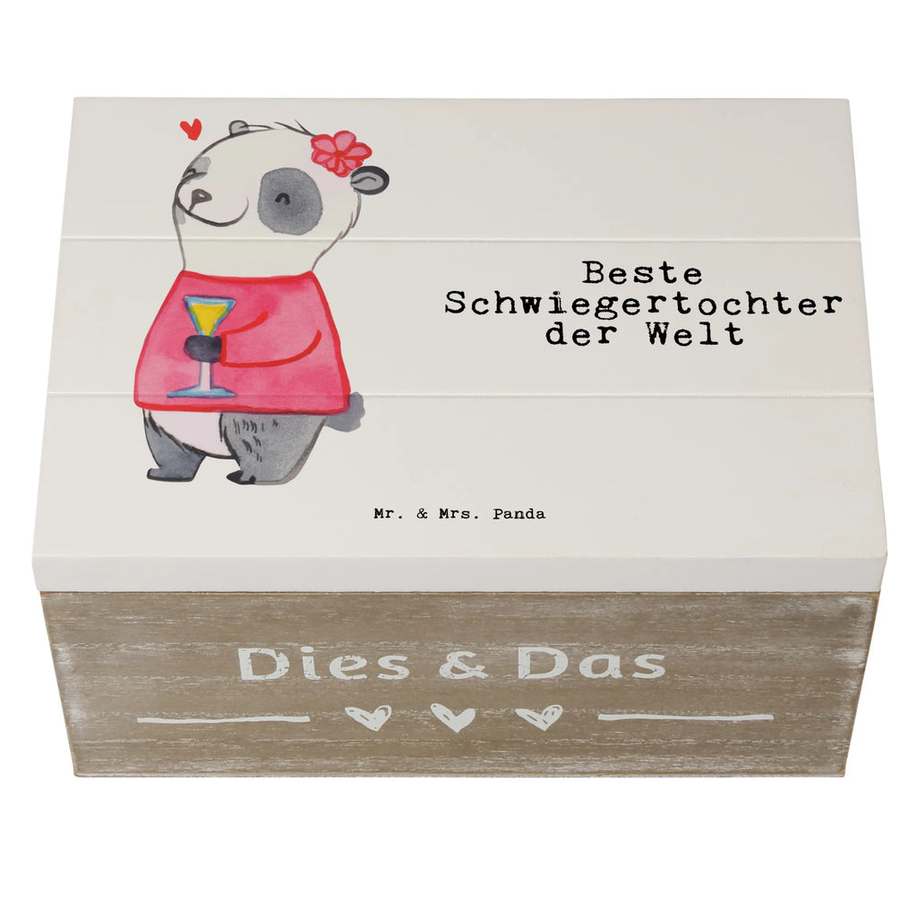 Holzkiste Panda Beste Schwiegertochter der Welt Holzkiste, Kiste, Schatzkiste, Truhe, Schatulle, XXL, Erinnerungsbox, Erinnerungskiste, Dekokiste, Aufbewahrungsbox, Geschenkbox, Geschenkdose, für, Dankeschön, Geschenk, Schenken, Geburtstag, Geburtstagsgeschenk, Geschenkidee, Danke, Bedanken, Mitbringsel, Freude machen, Geschenktipp, Schwiegertochter, Tochter, Ehefrau des Sohns, Frau, angeheiratet, Hochzeit