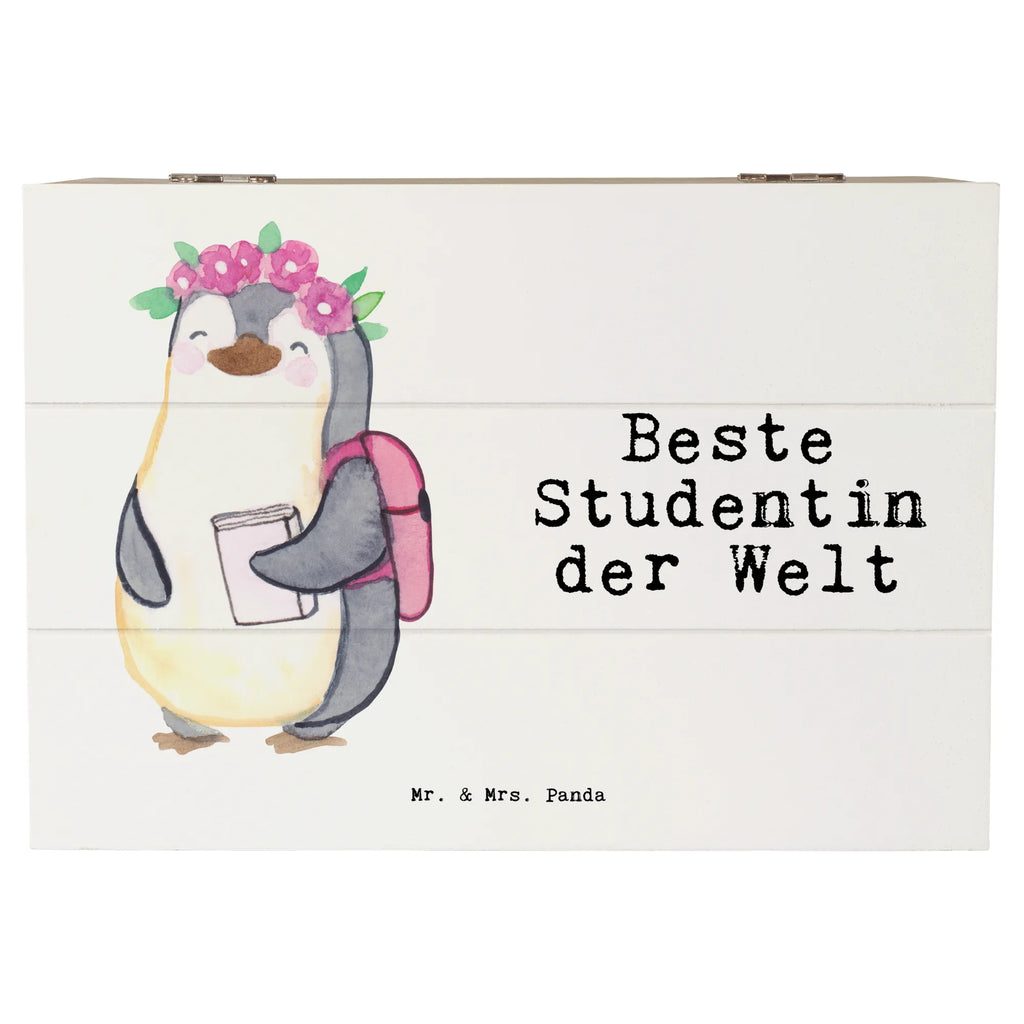 Holzkiste Pinguin Beste Studentin der Welt Holzkiste, Kiste, Schatzkiste, Truhe, Schatulle, XXL, Erinnerungsbox, Erinnerungskiste, Dekokiste, Aufbewahrungsbox, Geschenkbox, Geschenkdose, für, Dankeschön, Geschenk, Schenken, Geburtstag, Geburtstagsgeschenk, Geschenkidee, Danke, Bedanken, Mitbringsel, Freude machen, Geschenktipp, Studentin, Studium, Tochter, Spaß, Musterschülerin, lustig, Studienabschluss, witzig, Universität, Abschluss, Alumni, Uni, Studenten, Hochschule