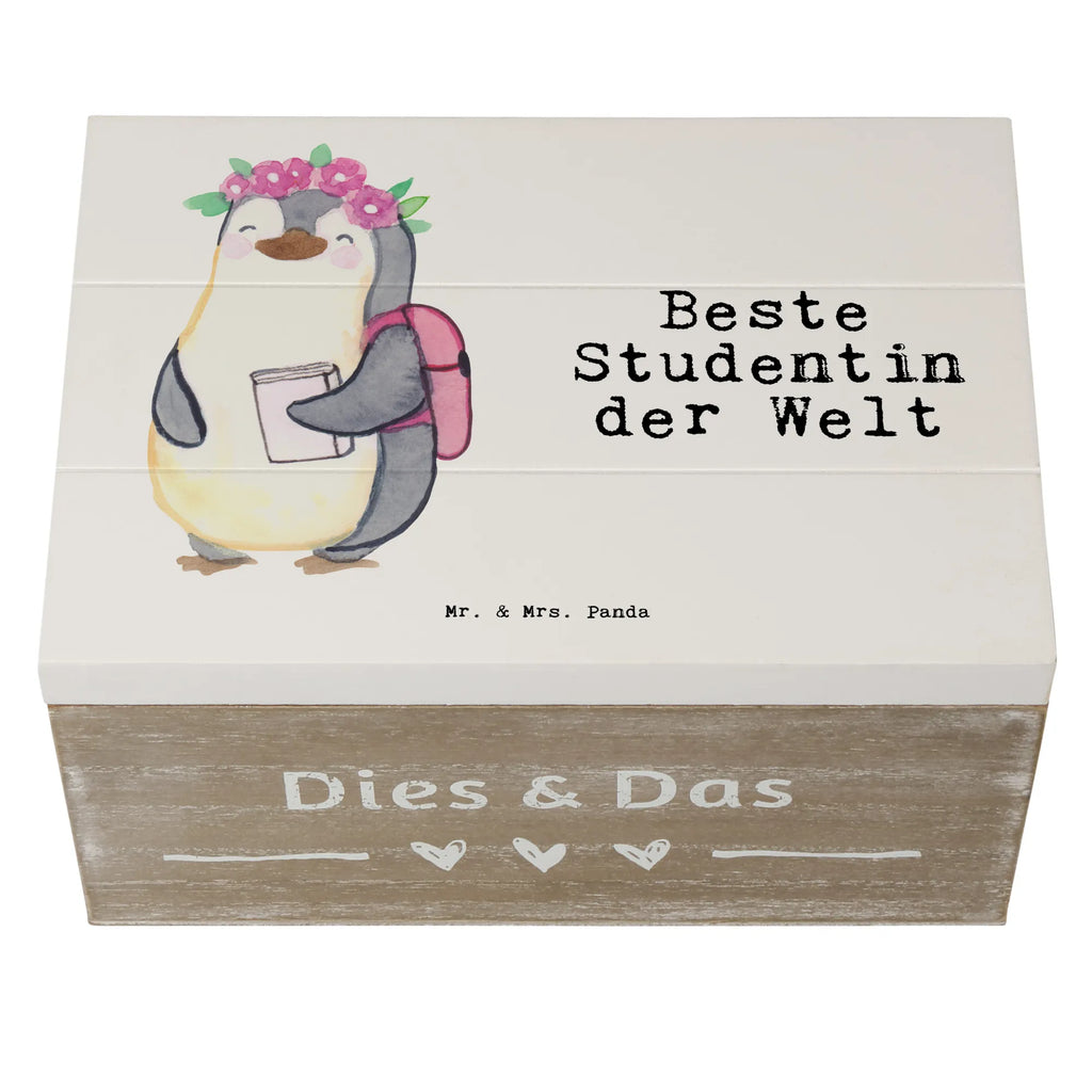 Holzkiste Pinguin Beste Studentin der Welt Holzkiste, Kiste, Schatzkiste, Truhe, Schatulle, XXL, Erinnerungsbox, Erinnerungskiste, Dekokiste, Aufbewahrungsbox, Geschenkbox, Geschenkdose, für, Dankeschön, Geschenk, Schenken, Geburtstag, Geburtstagsgeschenk, Geschenkidee, Danke, Bedanken, Mitbringsel, Freude machen, Geschenktipp, Studentin, Studium, Tochter, Spaß, Musterschülerin, lustig, Studienabschluss, witzig, Universität, Abschluss, Alumni, Uni, Studenten, Hochschule