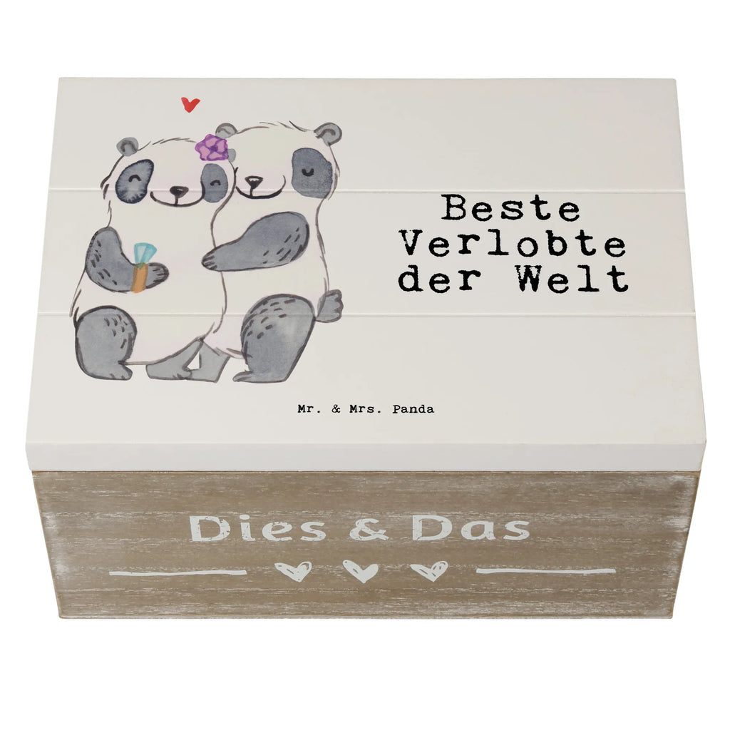 Holzkiste Panda Beste Verlobte der Welt Holzkiste, Kiste, Schatzkiste, Truhe, Schatulle, XXL, Erinnerungsbox, Erinnerungskiste, Dekokiste, Aufbewahrungsbox, Geschenkbox, Geschenkdose, für, Dankeschön, Geschenk, Schenken, Geburtstag, Geburtstagsgeschenk, Geschenkidee, Danke, Bedanken, Mitbringsel, Freude machen, Geschenktipp, Verlobte, Verloben, Verlobung, Traumfrau, Frau, Freundin, Ehefrau, Zukünftige, Hochzeit, Ehe