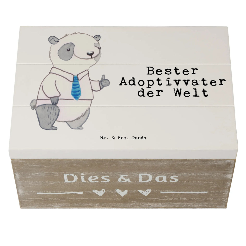 Holzkiste Panda Bester Adoptivvater der Welt Holzkiste, Kiste, Schatzkiste, Truhe, Schatulle, XXL, Erinnerungsbox, Erinnerungskiste, Dekokiste, Aufbewahrungsbox, Geschenkbox, Geschenkdose, für, Dankeschön, Geschenk, Schenken, Geburtstag, Geburtstagsgeschenk, Geschenkidee, Danke, Bedanken, Mitbringsel, Freude machen, Geschenktipp, Adoptiv vater, Adoption, adoptiert, Adoptivvater