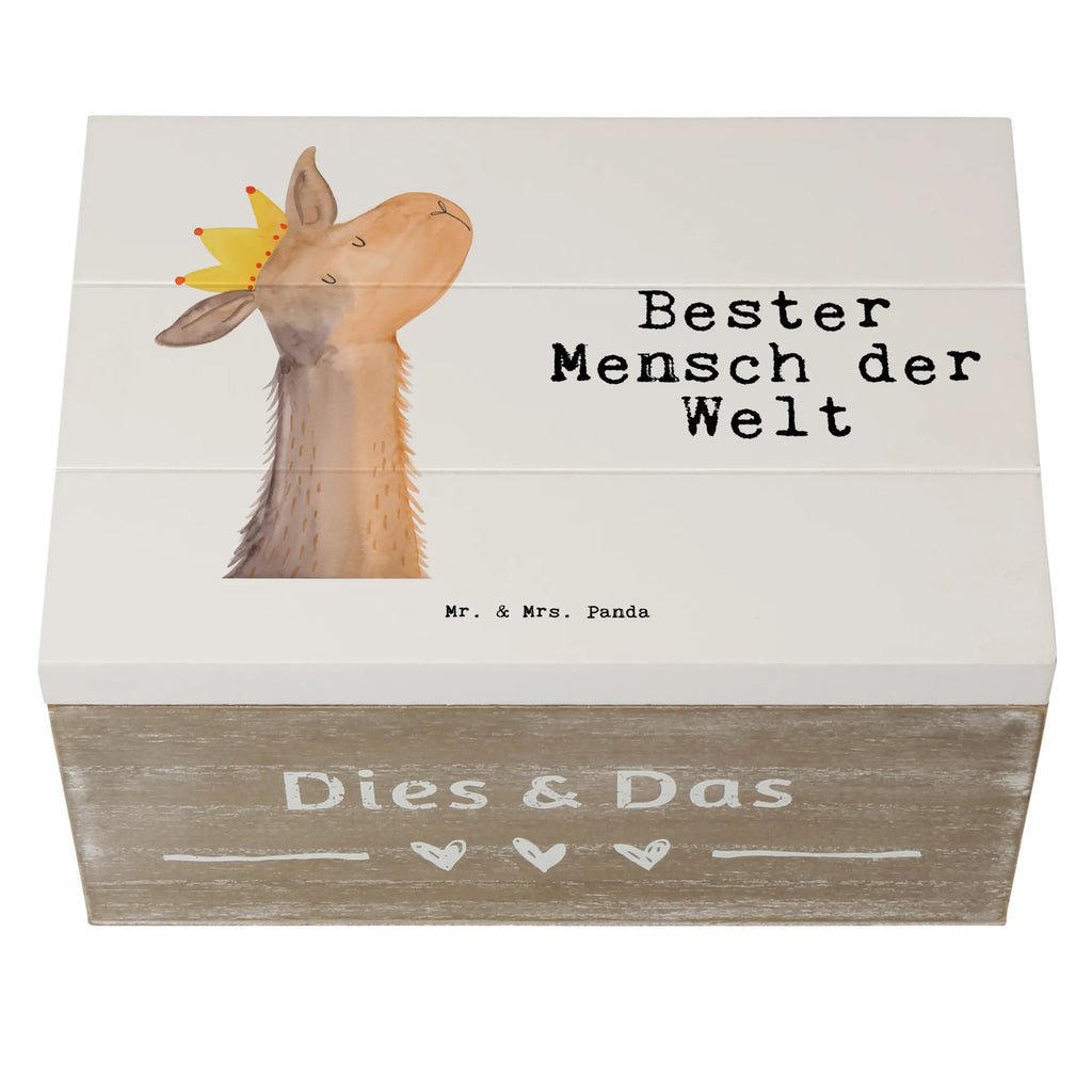 Holzkiste Lama Bester Mensch der Welt Holzkiste, Kiste, Schatzkiste, Truhe, Schatulle, XXL, Erinnerungsbox, Erinnerungskiste, Dekokiste, Aufbewahrungsbox, Geschenkbox, Geschenkdose, für, Dankeschön, Geschenk, Schenken, Geburtstag, Geburtstagsgeschenk, Geschenkidee, Danke, Bedanken, Mitbringsel, Freude machen, Geschenktipp, Lieblingsmensch, Liebling, Lieblings Mensch, tollster Mensch, Vorbild, Partner, Ehemann, Ehefrau, Liebe, Valentinstag