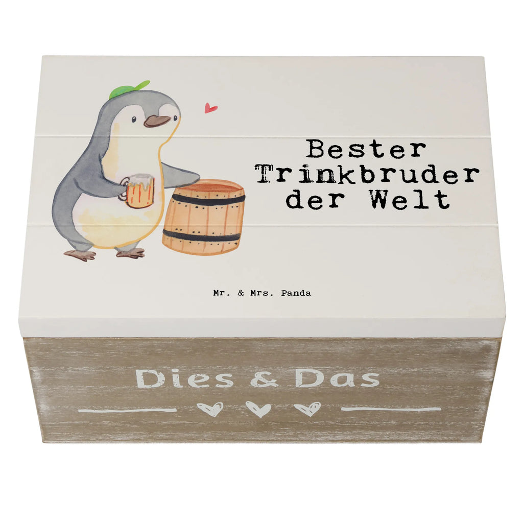 Holzkiste Pinguin Bester Trinkbruder der Welt Holzkiste, Kiste, Schatzkiste, Truhe, Schatulle, XXL, Erinnerungsbox, Erinnerungskiste, Dekokiste, Aufbewahrungsbox, Geschenkbox, Geschenkdose, für, Dankeschön, Geschenk, Schenken, Geburtstag, Geburtstagsgeschenk, Geschenkidee, Danke, Bedanken, Mitbringsel, Freude machen, Geschenktipp, Trinkbruder, Trinkkumpel, Kumpel, Saufkumpane, Kumpane, Trinken, Party, Kleinigkeit