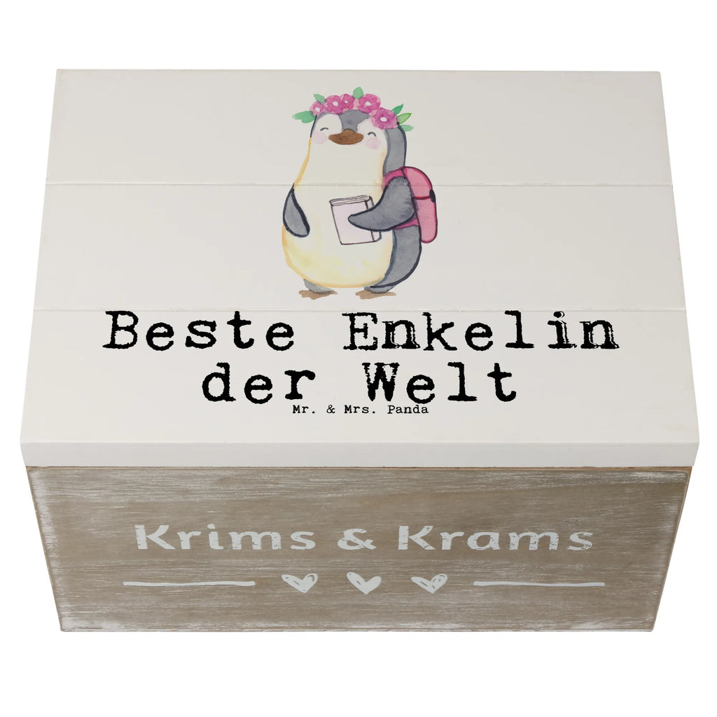 Holzkiste Pinguin Beste Enkelin der Welt Holzkiste, Kiste, Schatzkiste, Truhe, Schatulle, XXL, Erinnerungsbox, Erinnerungskiste, Dekokiste, Aufbewahrungsbox, Geschenkbox, Geschenkdose, für, Dankeschön, Geschenk, Schenken, Geburtstag, Geburtstagsgeschenk, Geschenkidee, Danke, Bedanken, Mitbringsel, Freude machen, Geschenktipp, Enkelin, Enkelkind, Enkeltochter, Oma, Opa, Kind von Tochter, Kind von Sohn, Großtochter, Taufe