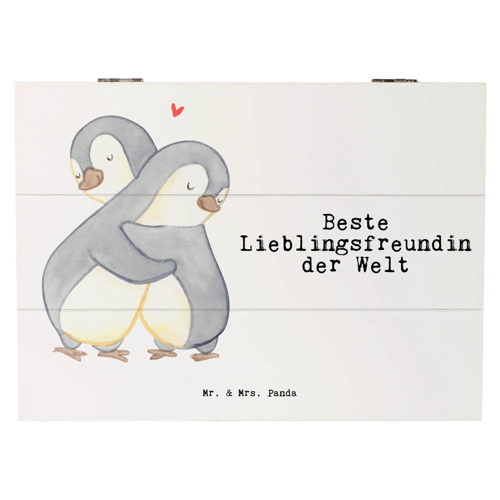 Holzkiste Pinguin Beste Lieblingsfreundin der Welt Holzkiste, Kiste, Schatzkiste, Truhe, Schatulle, XXL, Erinnerungsbox, Erinnerungskiste, Dekokiste, Aufbewahrungsbox, Geschenkbox, Geschenkdose, für, Dankeschön, Geschenk, Schenken, Geburtstag, Geburtstagsgeschenk, Geschenkidee, Danke, Bedanken, Mitbringsel, Freude machen, Geschenktipp, Lieblingsfreundin, Freundin, Partnerin, Lieblingsmensch, Lieblings Mensch, Liebling, Partner, Bae, beste Freundin, Liebe, Herz, Love