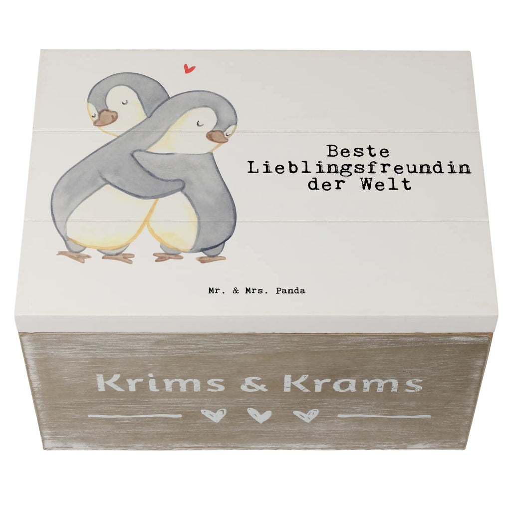 Holzkiste Pinguin Beste Lieblingsfreundin der Welt Holzkiste, Kiste, Schatzkiste, Truhe, Schatulle, XXL, Erinnerungsbox, Erinnerungskiste, Dekokiste, Aufbewahrungsbox, Geschenkbox, Geschenkdose, für, Dankeschön, Geschenk, Schenken, Geburtstag, Geburtstagsgeschenk, Geschenkidee, Danke, Bedanken, Mitbringsel, Freude machen, Geschenktipp, Lieblingsfreundin, Freundin, Partnerin, Lieblingsmensch, Lieblings Mensch, Liebling, Partner, Bae, beste Freundin, Liebe, Herz, Love