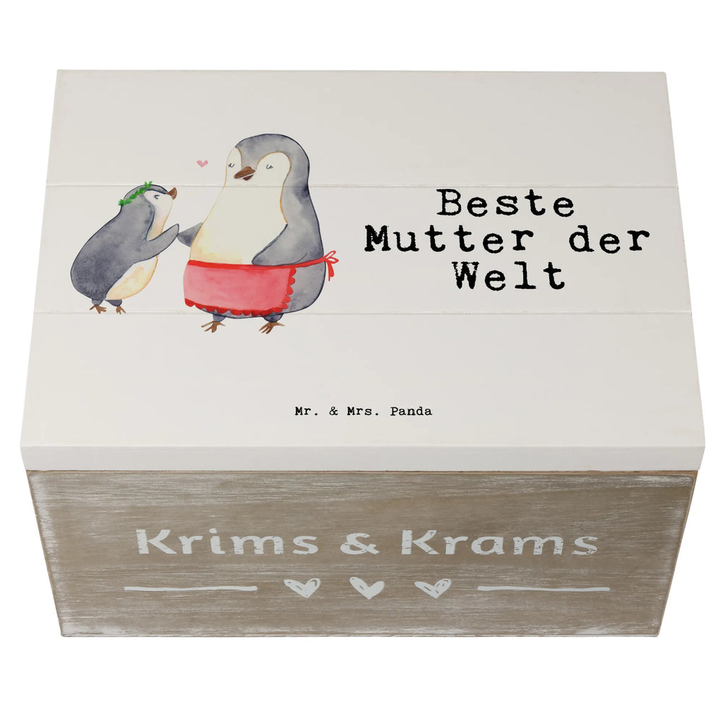 Holzkiste Pinguin Beste Mutter der Welt Holzkiste, Kiste, Schatzkiste, Truhe, Schatulle, XXL, Erinnerungsbox, Erinnerungskiste, Dekokiste, Aufbewahrungsbox, Geschenkbox, Geschenkdose, für, Dankeschön, Geschenk, Schenken, Geburtstag, Geburtstagsgeschenk, Geschenkidee, Danke, Bedanken, Mitbringsel, Freude machen, Geschenktipp, Mama, Mami, Mutter, Muttertag, Mutti, Ma, Tochter, Sohn, Beste Mama, Beste, Supermama