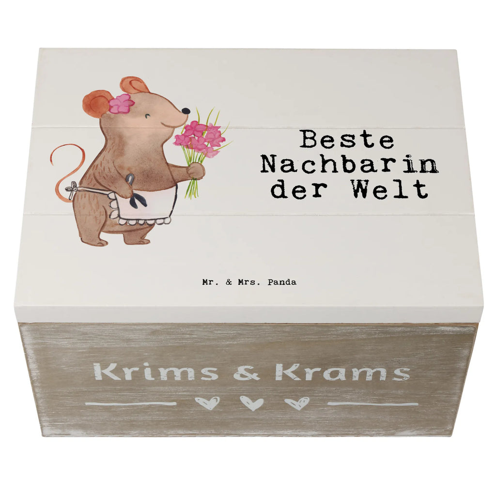 Holzkiste Maus Beste Nachbarin der Welt Holzkiste, Kiste, Schatzkiste, Truhe, Schatulle, XXL, Erinnerungsbox, Erinnerungskiste, Dekokiste, Aufbewahrungsbox, Geschenkbox, Geschenkdose, für, Dankeschön, Geschenk, Schenken, Geburtstag, Geburtstagsgeschenk, Geschenkidee, Danke, Bedanken, Mitbringsel, Freude machen, Geschenktipp, Nachbarin, Nachbarn, Nachbarschaft, Freundin, Angrenzer, Anwohnerin, Bewohnerin, Freundschaft