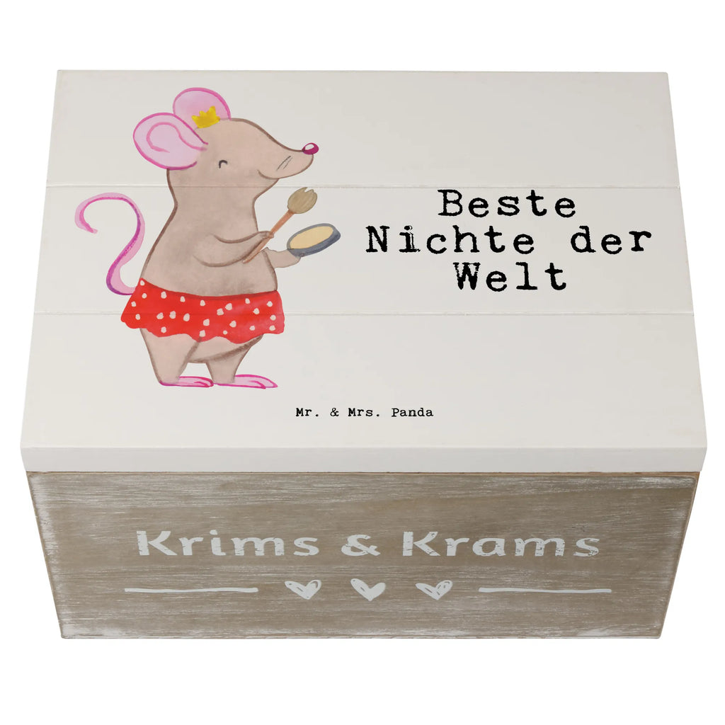 Holzkiste Maus Beste Nichte der Welt Holzkiste, Kiste, Schatzkiste, Truhe, Schatulle, XXL, Erinnerungsbox, Erinnerungskiste, Dekokiste, Aufbewahrungsbox, Geschenkbox, Geschenkdose, für, Dankeschön, Geschenk, Schenken, Geburtstag, Geburtstagsgeschenk, Geschenkidee, Danke, Bedanken, Mitbringsel, Freude machen, Geschenktipp, Nichte, Onkel, Tante, Patentante, Patenonkel, Patenkind, Taufe, Tochter der Schwester, Tochter des Bruders, Beste