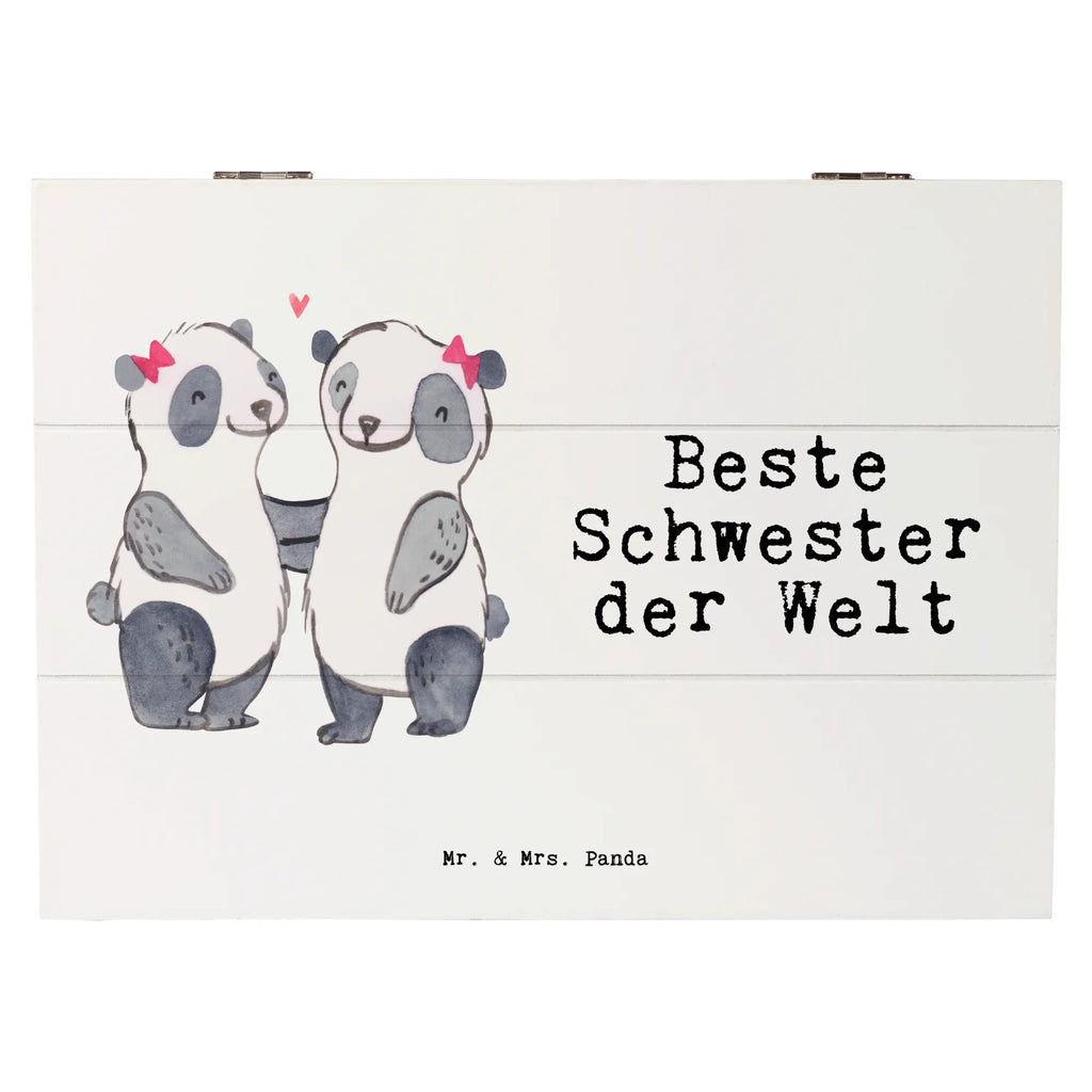 Holzkiste Panda Beste Schwester der Welt Holzkiste, Kiste, Schatzkiste, Truhe, Schatulle, XXL, Erinnerungsbox, Erinnerungskiste, Dekokiste, Aufbewahrungsbox, Geschenkbox, Geschenkdose, für, Dankeschön, Geschenk, Schenken, Geburtstag, Geburtstagsgeschenk, Geschenkidee, Danke, Bedanken, Mitbringsel, Freude machen, Geschenktipp, Schwestern, Schwester, Geschwister, Schwesterherz, Sister, Familie, Kleinigkeit, Beste, Tochter, Liebe, Kinder