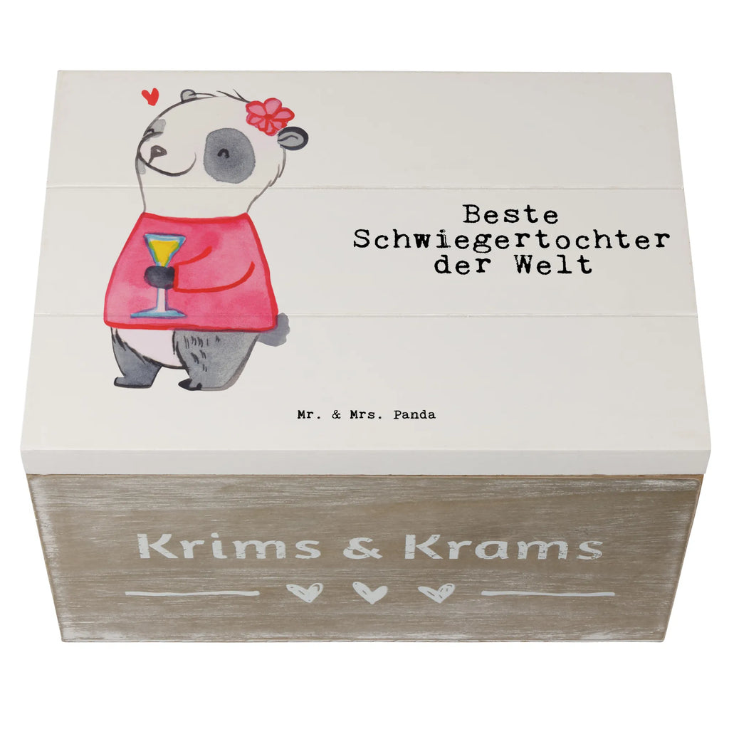 Holzkiste Panda Beste Schwiegertochter der Welt Holzkiste, Kiste, Schatzkiste, Truhe, Schatulle, XXL, Erinnerungsbox, Erinnerungskiste, Dekokiste, Aufbewahrungsbox, Geschenkbox, Geschenkdose, für, Dankeschön, Geschenk, Schenken, Geburtstag, Geburtstagsgeschenk, Geschenkidee, Danke, Bedanken, Mitbringsel, Freude machen, Geschenktipp, Schwiegertochter, Tochter, Ehefrau des Sohns, Frau, angeheiratet, Hochzeit