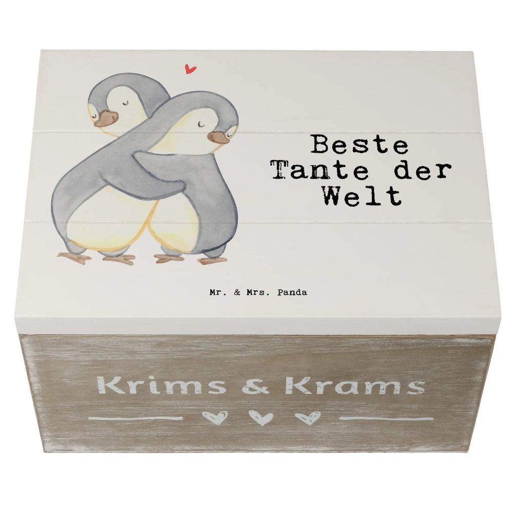 Holzkiste Pinguin Beste Tante der Welt Holzkiste, Kiste, Schatzkiste, Truhe, Schatulle, XXL, Erinnerungsbox, Erinnerungskiste, Dekokiste, Aufbewahrungsbox, Geschenkbox, Geschenkdose, für, Dankeschön, Geschenk, Schenken, Geburtstag, Geburtstagsgeschenk, Geschenkidee, Danke, Bedanken, Mitbringsel, Freude machen, Geschenktipp, Tante, Patentante, Paten Tante, Lieblingstante, Taufpartner, Taufe, Familie, Kleinigkeit, Nichte, Neffe