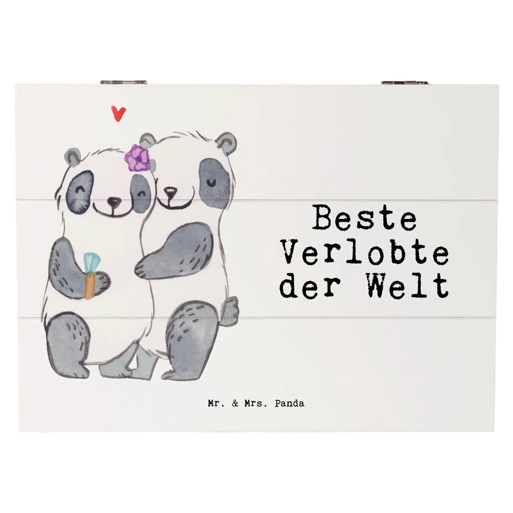 Holzkiste Panda Beste Verlobte der Welt Holzkiste, Kiste, Schatzkiste, Truhe, Schatulle, XXL, Erinnerungsbox, Erinnerungskiste, Dekokiste, Aufbewahrungsbox, Geschenkbox, Geschenkdose, für, Dankeschön, Geschenk, Schenken, Geburtstag, Geburtstagsgeschenk, Geschenkidee, Danke, Bedanken, Mitbringsel, Freude machen, Geschenktipp, Verlobte, Verloben, Verlobung, Traumfrau, Frau, Freundin, Ehefrau, Zukünftige, Hochzeit, Ehe