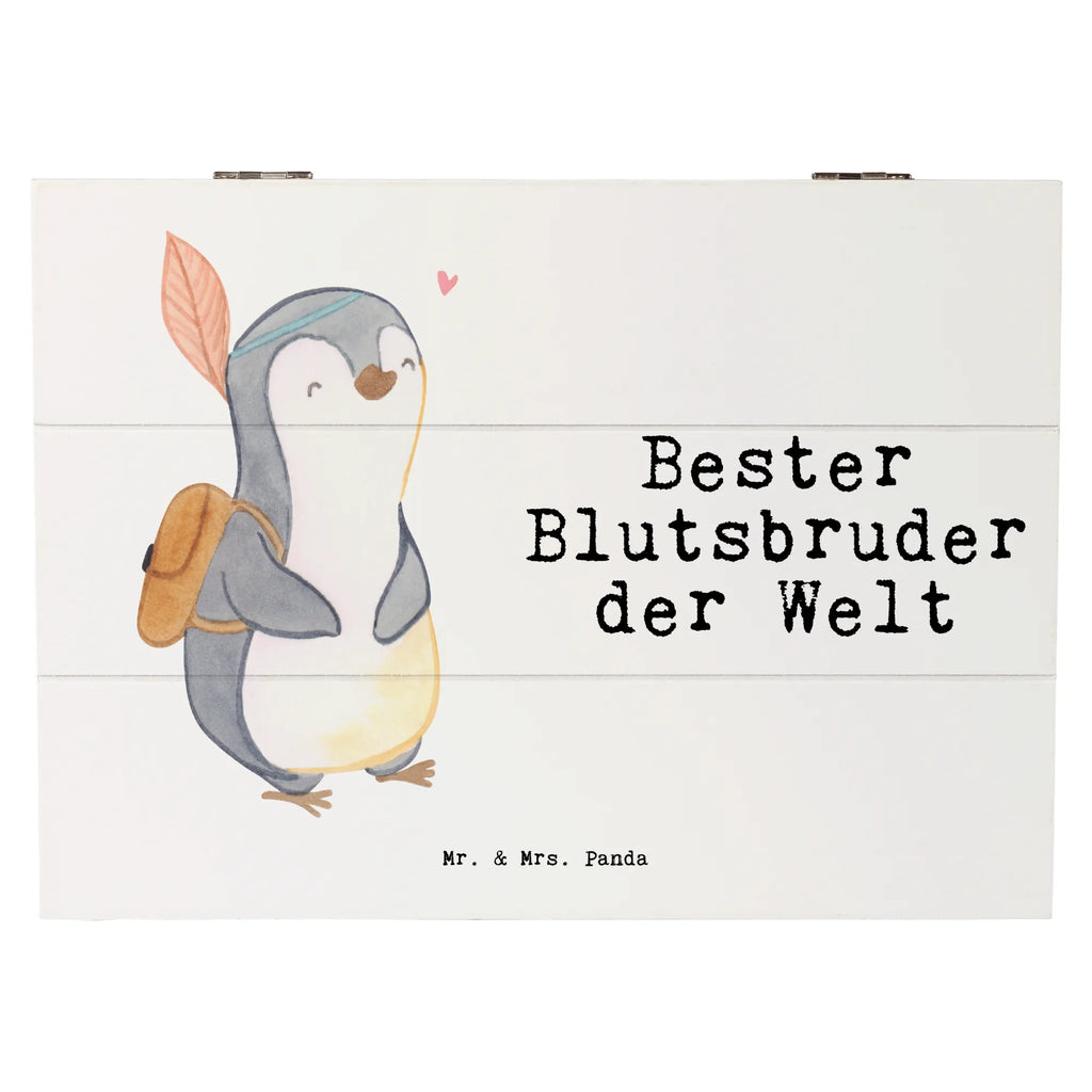 Holzkiste Pinguin Bester Blutsbruder der Welt Holzkiste, Kiste, Schatzkiste, Truhe, Schatulle, XXL, Erinnerungsbox, Erinnerungskiste, Dekokiste, Aufbewahrungsbox, Geschenkbox, Geschenkdose, für, Dankeschön, Geschenk, Schenken, Geburtstag, Geburtstagsgeschenk, Geschenkidee, Danke, Bedanken, Mitbringsel, Freude machen, Geschenktipp, Blutsbruder, Blutsgeschwister, Freund, Brüder, Geschwister, Bruderherz, Brother, Familie, Kleinigkeit, Bester, Sido