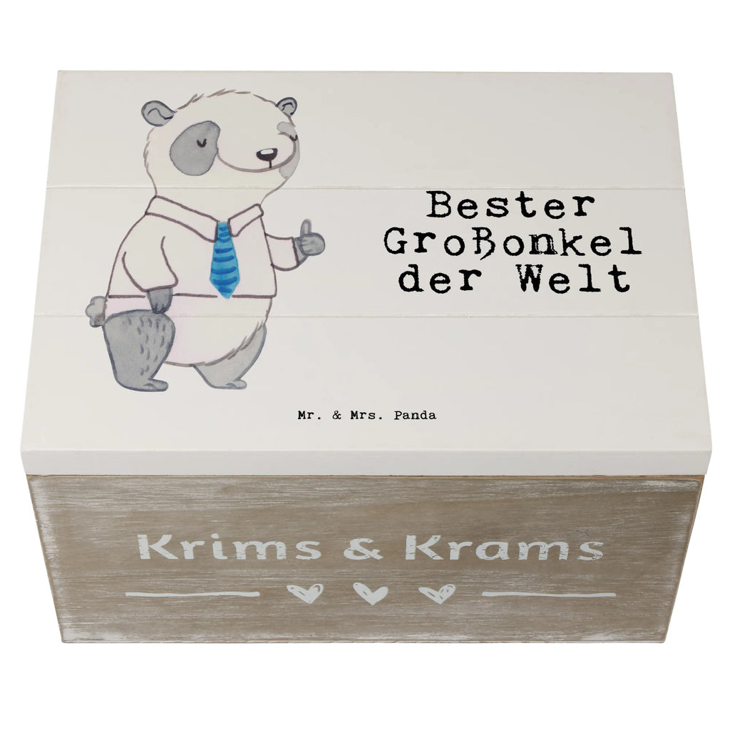 Holzkiste Panda Bester Großonkel der Welt Holzkiste, Kiste, Schatzkiste, Truhe, Schatulle, XXL, Erinnerungsbox, Erinnerungskiste, Dekokiste, Aufbewahrungsbox, Geschenkbox, Geschenkdose, für, Dankeschön, Geschenk, Schenken, Geburtstag, Geburtstagsgeschenk, Geschenkidee, Danke, Bedanken, Mitbringsel, Freude machen, Geschenktipp, Großonkel, Onkel