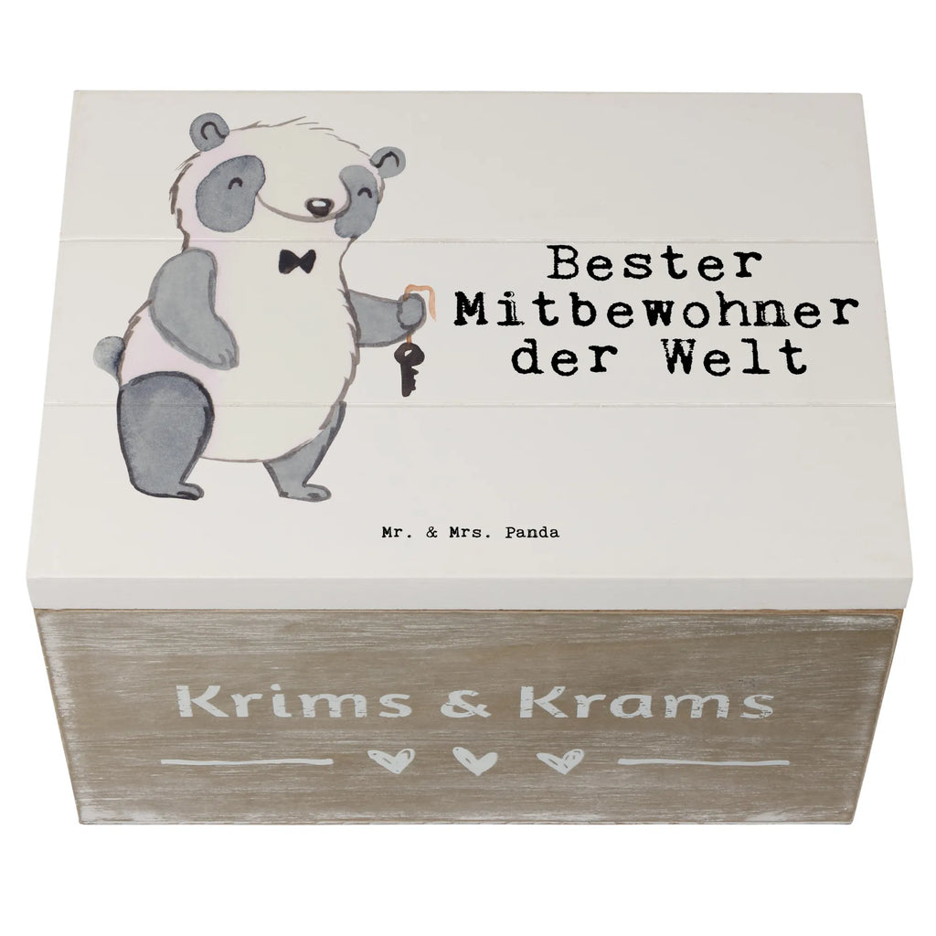 Holzkiste Panda Bester Mitbewohner der Welt Holzkiste, Kiste, Schatzkiste, Truhe, Schatulle, XXL, Erinnerungsbox, Erinnerungskiste, Dekokiste, Aufbewahrungsbox, Geschenkbox, Geschenkdose, für, Dankeschön, Geschenk, Schenken, Geburtstag, Geburtstagsgeschenk, Geschenkidee, Danke, Bedanken, Mitbringsel, Freude machen, Geschenktipp, Mitbewohner, WG, Zimmernachbar, Wohngemeinschaft, WG-Bewohner, Zimmerkollege, Zimmergenosse, Stubenkamerad