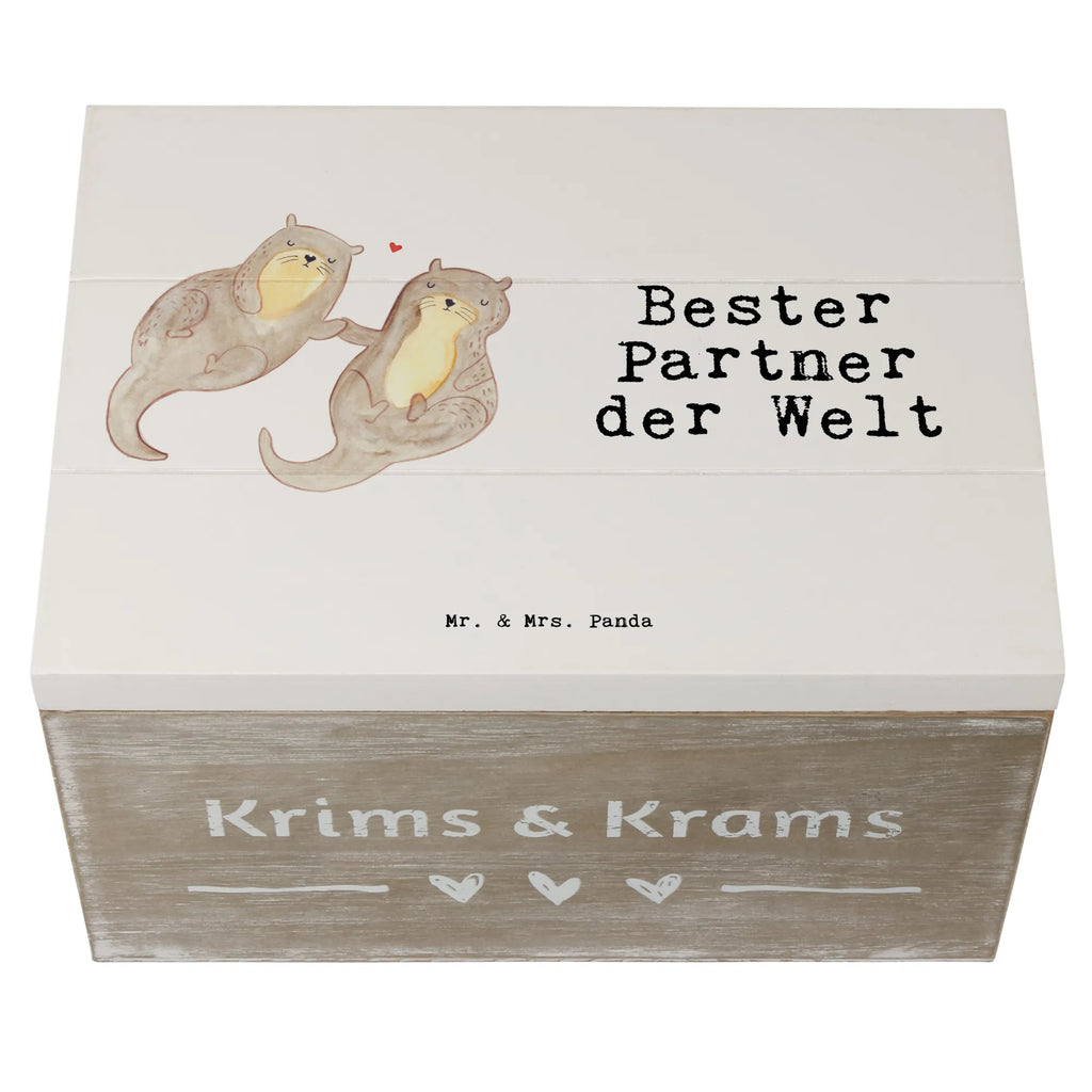 Holzkiste Otter Bester Partner der Welt Holzkiste, Kiste, Schatzkiste, Truhe, Schatulle, XXL, Erinnerungsbox, Erinnerungskiste, Dekokiste, Aufbewahrungsbox, Geschenkbox, Geschenkdose, für, Dankeschön, Geschenk, Schenken, Geburtstag, Geburtstagsgeschenk, Geschenkidee, Danke, Bedanken, Mitbringsel, Freude machen, Geschenktipp, Partner, Ehepartner, Mann, Frau, Ehefrau, Ehemann. Freundin, Freund, Lebensgefährte, Paar, Liebe