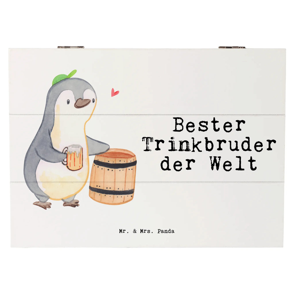 Holzkiste Pinguin Bester Trinkbruder der Welt Holzkiste, Kiste, Schatzkiste, Truhe, Schatulle, XXL, Erinnerungsbox, Erinnerungskiste, Dekokiste, Aufbewahrungsbox, Geschenkbox, Geschenkdose, für, Dankeschön, Geschenk, Schenken, Geburtstag, Geburtstagsgeschenk, Geschenkidee, Danke, Bedanken, Mitbringsel, Freude machen, Geschenktipp, Trinkbruder, Trinkkumpel, Kumpel, Saufkumpane, Kumpane, Trinken, Party, Kleinigkeit