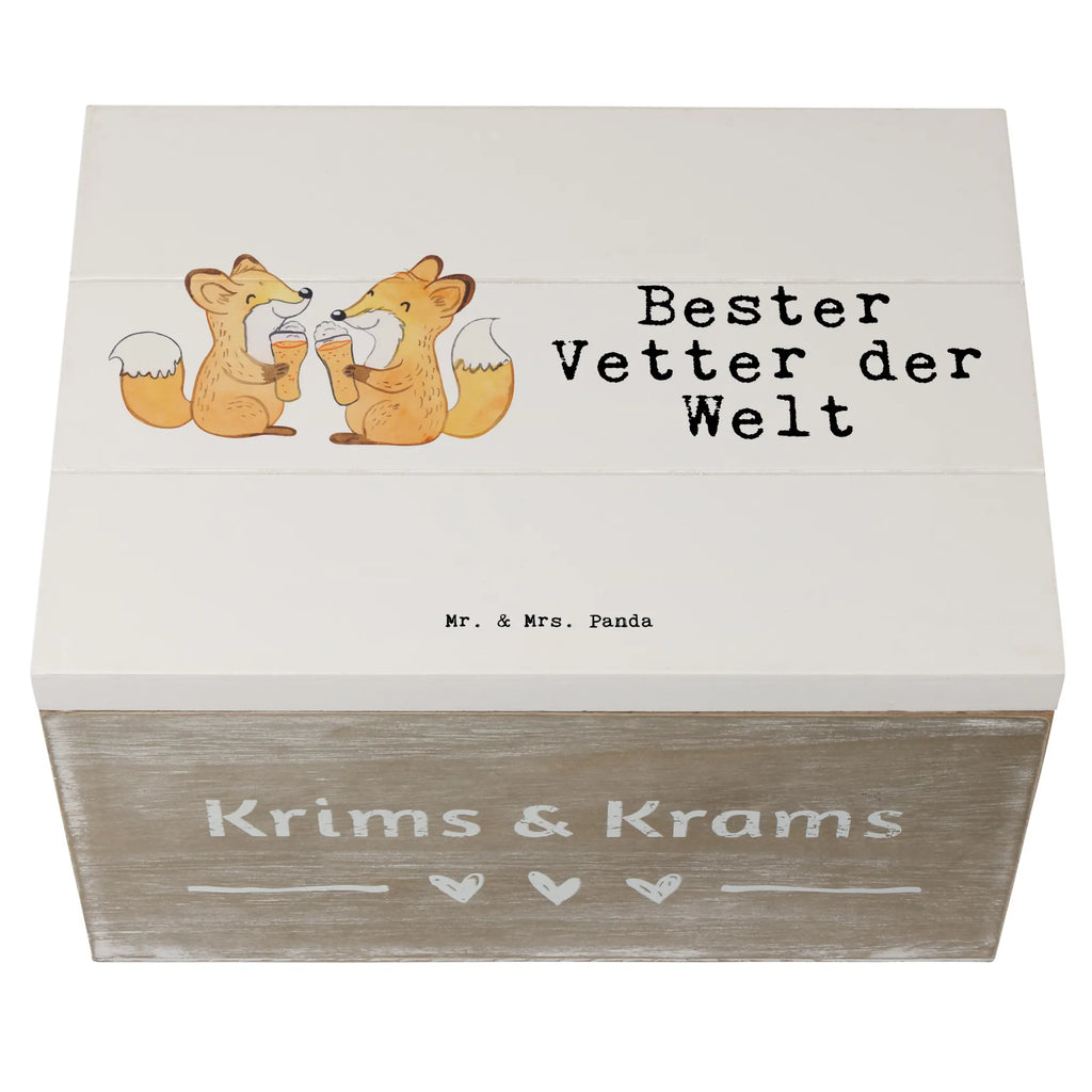 Holzkiste Fuchs Bester Vetter der Welt Holzkiste, Kiste, Schatzkiste, Truhe, Schatulle, XXL, Erinnerungsbox, Erinnerungskiste, Dekokiste, Aufbewahrungsbox, Geschenkbox, Geschenkdose, für, Dankeschön, Geschenk, Schenken, Geburtstag, Geburtstagsgeschenk, Geschenkidee, Danke, Bedanken, Mitbringsel, Freude machen, Geschenktipp, Vetter, Cousin, Kousin, Sohn von Onkel, Sohn von Tante, Familie, Verwandtschaft, Cousine