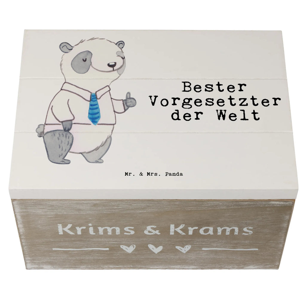 Holzkiste Panda Bester Vorgesetzter der Welt Holzkiste, Kiste, Schatzkiste, Truhe, Schatulle, XXL, Erinnerungsbox, Erinnerungskiste, Dekokiste, Aufbewahrungsbox, Geschenkbox, Geschenkdose, für, Dankeschön, Geschenk, Schenken, Geburtstag, Geburtstagsgeschenk, Geschenkidee, Danke, Bedanken, Mitbringsel, Freude machen, Geschenktipp, Chef, Boss, Abschiedsgeschenk, Abteilungsleiter, Kollege, Vorgesetzter, Vorgesetzte, Arbeit, Leiter, Arbeitgeber, Führungskraft