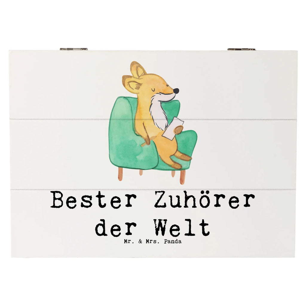 Holzkiste Fuchs Bester Zuhörer der Welt Holzkiste, Kiste, Schatzkiste, Truhe, Schatulle, XXL, Erinnerungsbox, Erinnerungskiste, Dekokiste, Aufbewahrungsbox, Geschenkbox, Geschenkdose, für, Dankeschön, Geschenk, Schenken, Geburtstag, Geburtstagsgeschenk, Geschenkidee, Danke, Bedanken, Mitbringsel, Freude machen, Geschenktipp, Zuhörer, Freund, Freundin, offenes Ohr, Hilfsbereit, Hilfe