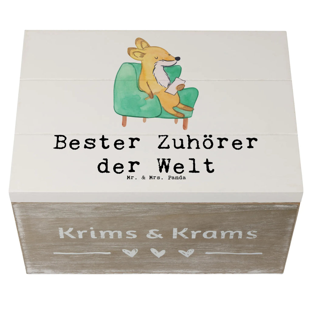 Holzkiste Fuchs Bester Zuhörer der Welt Holzkiste, Kiste, Schatzkiste, Truhe, Schatulle, XXL, Erinnerungsbox, Erinnerungskiste, Dekokiste, Aufbewahrungsbox, Geschenkbox, Geschenkdose, für, Dankeschön, Geschenk, Schenken, Geburtstag, Geburtstagsgeschenk, Geschenkidee, Danke, Bedanken, Mitbringsel, Freude machen, Geschenktipp, Zuhörer, Freund, Freundin, offenes Ohr, Hilfsbereit, Hilfe