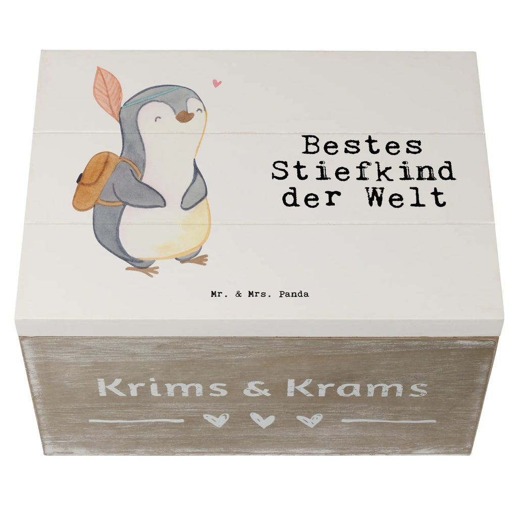 Holzkiste Pinguin Bestes Stiefkind der Welt Holzkiste, Kiste, Schatzkiste, Truhe, Schatulle, XXL, Erinnerungsbox, Erinnerungskiste, Dekokiste, Aufbewahrungsbox, Geschenkbox, Geschenkdose, für, Dankeschön, Geschenk, Schenken, Geburtstag, Geburtstagsgeschenk, Geschenkidee, Danke, Bedanken, Mitbringsel, Freude machen, Geschenktipp, Stiefkind, angeheiratet, Kinder, Kind, Kid, Kids, Kiddy, Bestes, Tochter, Sohn, Nachwuchs, Geburt, Liebling, Taufe