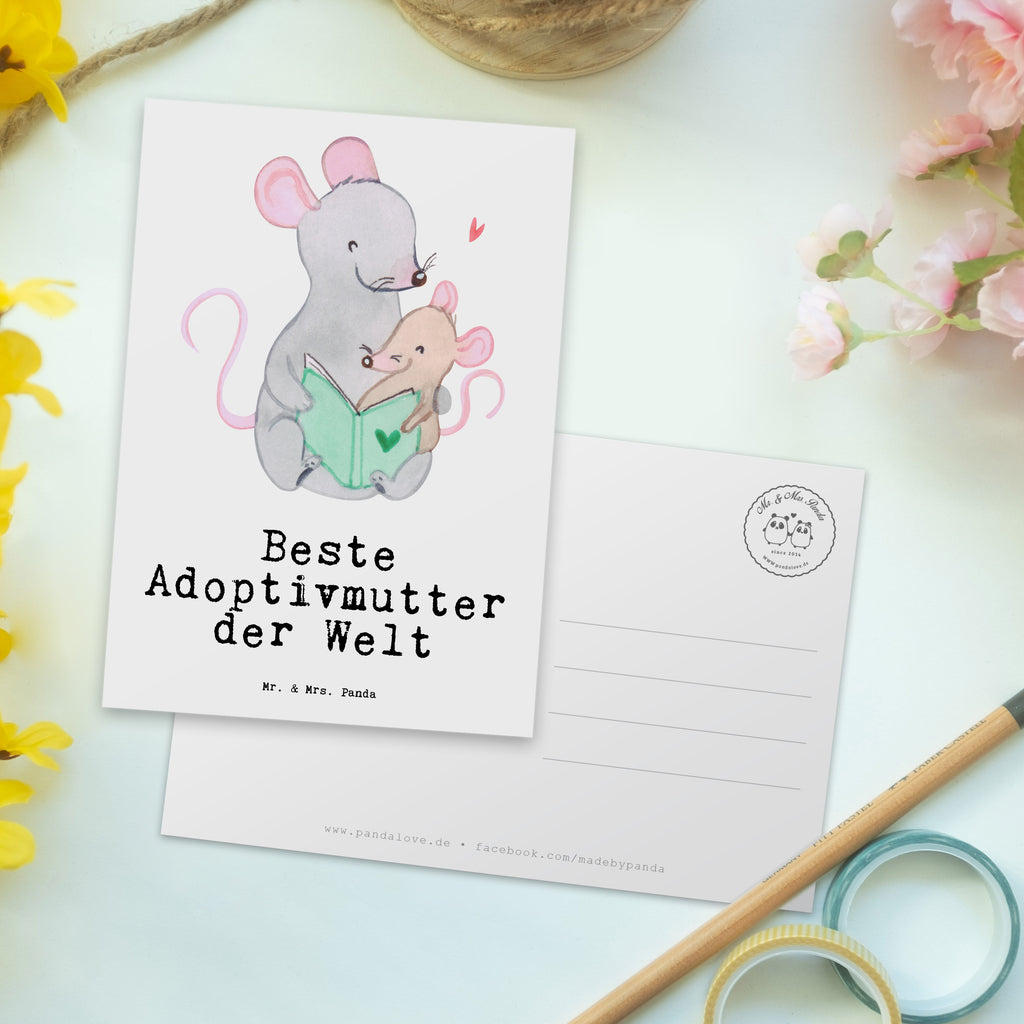 Postkarte Maus Beste Adoptivmutter der Welt Postkarte, Karte, Geschenkkarte, Grußkarte, Einladung, Ansichtskarte, Geburtstagskarte, Einladungskarte, Dankeskarte, Ansichtskarten, Einladung Geburtstag, Einladungskarten Geburtstag, für, Dankeschön, Geschenk, Schenken, Geburtstag, Geburtstagsgeschenk, Geschenkidee, Danke, Bedanken, Mitbringsel, Freude machen, Geschenktipp, Adoptivmutter, Adoptivmama, adoptiert, Mama, Mami, Mutter, Muttertag, Mutti, Ma, Tochter, Sohn, Beste Mama, Beste, Supermama