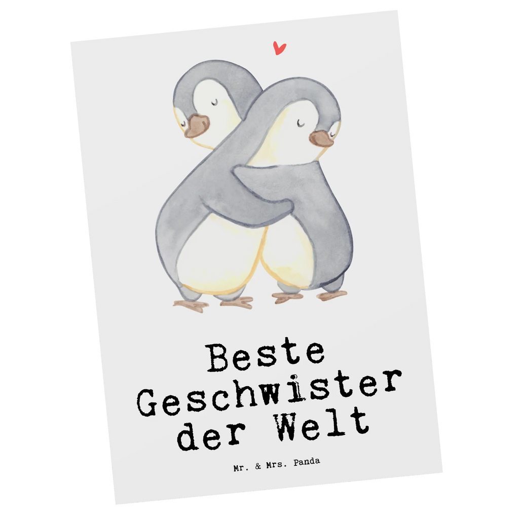 Postkarte Pinguin Beste Geschwister der Welt Postkarte, Karte, Geschenkkarte, Grußkarte, Einladung, Ansichtskarte, Geburtstagskarte, Einladungskarte, Dankeskarte, Ansichtskarten, Einladung Geburtstag, Einladungskarten Geburtstag, für, Dankeschön, Geschenk, Schenken, Geburtstag, Geburtstagsgeschenk, Geschenkidee, Danke, Bedanken, Mitbringsel, Freude machen, Geschenktipp, Geschwister, Geschwisterchen, Bruder, Schwester, Schwestern, Brüder, Familie, Nachwuchs