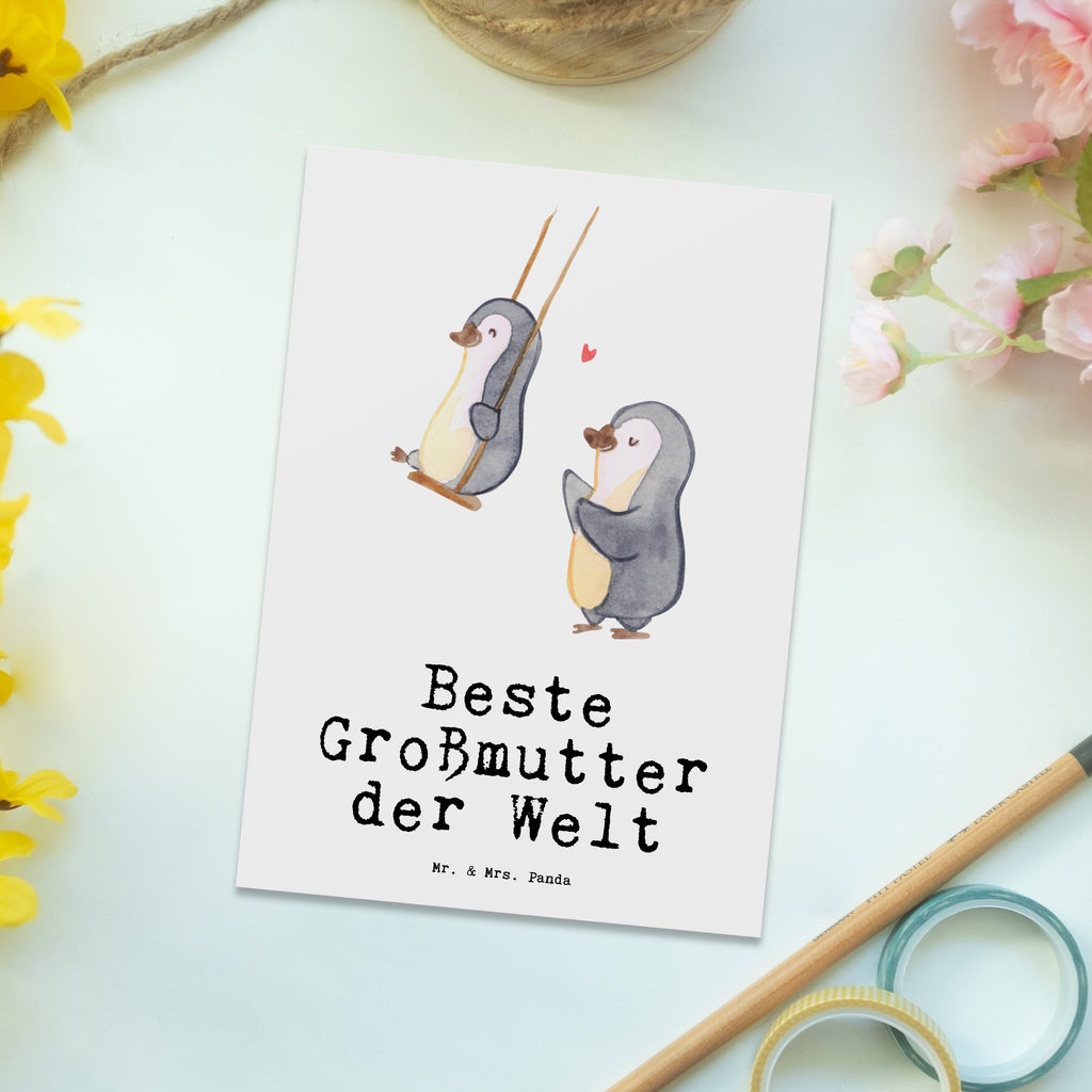 Postkarte Pinguin Beste Großmutter der Welt Postkarte, Karte, Geschenkkarte, Grußkarte, Einladung, Ansichtskarte, Geburtstagskarte, Einladungskarte, Dankeskarte, Ansichtskarten, Einladung Geburtstag, Einladungskarten Geburtstag, für, Dankeschön, Geschenk, Schenken, Geburtstag, Geburtstagsgeschenk, Geschenkidee, Danke, Bedanken, Mitbringsel, Freude machen, Geschenktipp, Großmutter, Omi, Oma, Oma geworden, Grosseltern