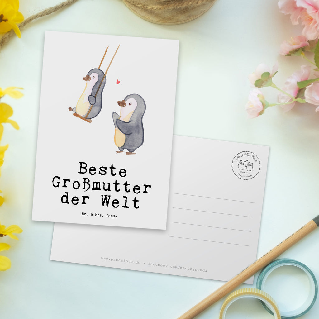 Postkarte Pinguin Beste Großmutter der Welt Postkarte, Karte, Geschenkkarte, Grußkarte, Einladung, Ansichtskarte, Geburtstagskarte, Einladungskarte, Dankeskarte, Ansichtskarten, Einladung Geburtstag, Einladungskarten Geburtstag, für, Dankeschön, Geschenk, Schenken, Geburtstag, Geburtstagsgeschenk, Geschenkidee, Danke, Bedanken, Mitbringsel, Freude machen, Geschenktipp, Großmutter, Omi, Oma, Oma geworden, Grosseltern