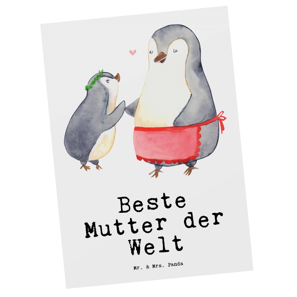 Postkarte Pinguin Beste Mutter der Welt Postkarte, Karte, Geschenkkarte, Grußkarte, Einladung, Ansichtskarte, Geburtstagskarte, Einladungskarte, Dankeskarte, Ansichtskarten, Einladung Geburtstag, Einladungskarten Geburtstag, für, Dankeschön, Geschenk, Schenken, Geburtstag, Geburtstagsgeschenk, Geschenkidee, Danke, Bedanken, Mitbringsel, Freude machen, Geschenktipp, Mama, Mami, Mutter, Muttertag, Mutti, Ma, Tochter, Sohn, Beste Mama, Beste, Supermama