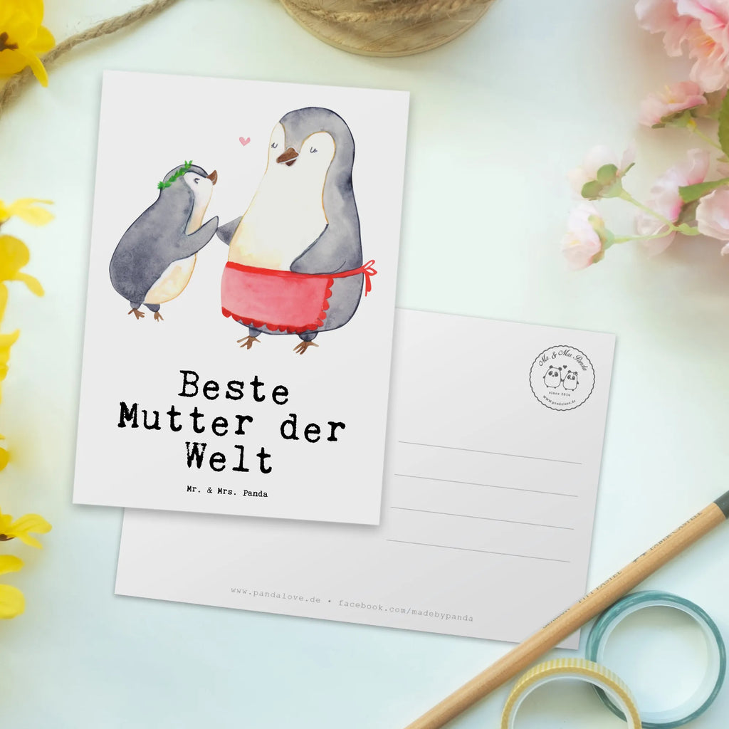 Postkarte Pinguin Beste Mutter der Welt Postkarte, Karte, Geschenkkarte, Grußkarte, Einladung, Ansichtskarte, Geburtstagskarte, Einladungskarte, Dankeskarte, Ansichtskarten, Einladung Geburtstag, Einladungskarten Geburtstag, für, Dankeschön, Geschenk, Schenken, Geburtstag, Geburtstagsgeschenk, Geschenkidee, Danke, Bedanken, Mitbringsel, Freude machen, Geschenktipp, Mama, Mami, Mutter, Muttertag, Mutti, Ma, Tochter, Sohn, Beste Mama, Beste, Supermama