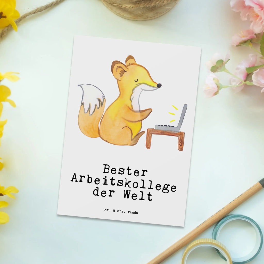 Postkarte Fuchs Bester Arbeitskollege der Welt Postkarte, Karte, Geschenkkarte, Grußkarte, Einladung, Ansichtskarte, Geburtstagskarte, Einladungskarte, Dankeskarte, Ansichtskarten, Einladung Geburtstag, Einladungskarten Geburtstag, für, Dankeschön, Geschenk, Schenken, Geburtstag, Geburtstagsgeschenk, Geschenkidee, Danke, Bedanken, Mitbringsel, Freude machen, Geschenktipp, Arbeitskollege, Kollege, Büro, Abschiedsgeschenk, Ruhestand, Arbeit, Mitarbeiter, Berufsgenosse, Beruf