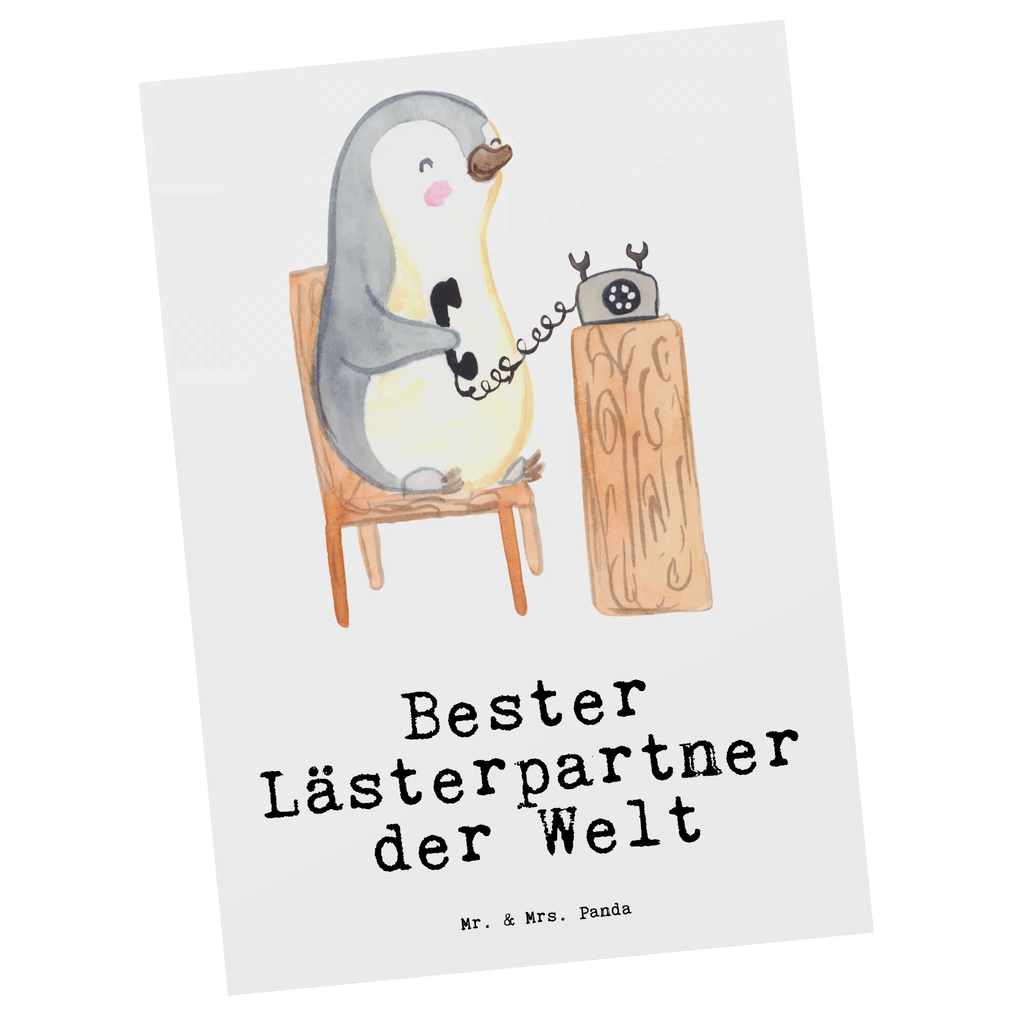 Postkarte Pinguin Bester Lästerpartner der Welt Postkarte, Karte, Geschenkkarte, Grußkarte, Einladung, Ansichtskarte, Geburtstagskarte, Einladungskarte, Dankeskarte, Ansichtskarten, Einladung Geburtstag, Einladungskarten Geburtstag, für, Dankeschön, Geschenk, Schenken, Geburtstag, Geburtstagsgeschenk, Geschenkidee, Danke, Bedanken, Mitbringsel, Freude machen, Geschenktipp, Lästerpartner, Lesterpartner, lestern, Lästerschwester, Lästern, beste Freundin, Freundin, Spaß, bff