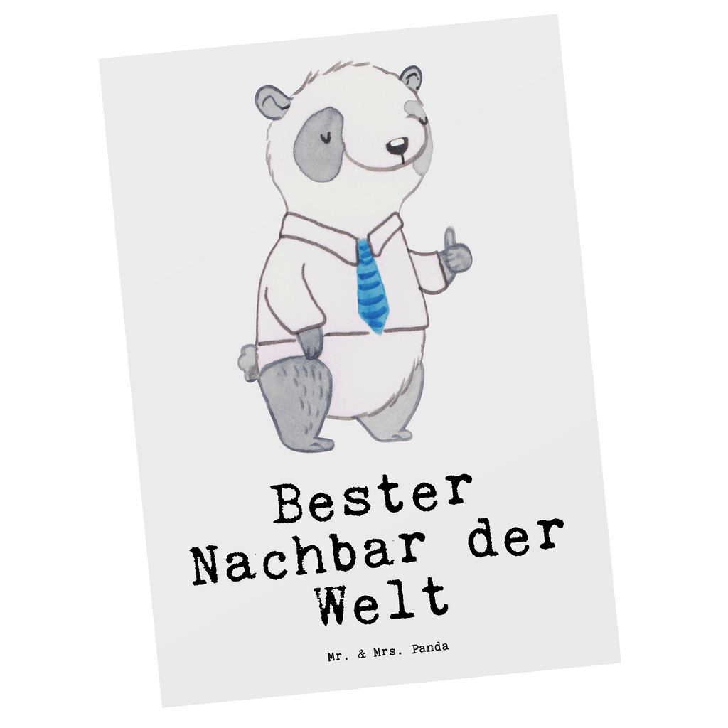 Postkarte Panda Bester Nachbar der Welt Postkarte, Karte, Geschenkkarte, Grußkarte, Einladung, Ansichtskarte, Geburtstagskarte, Einladungskarte, Dankeskarte, Ansichtskarten, Einladung Geburtstag, Einladungskarten Geburtstag, für, Dankeschön, Geschenk, Schenken, Geburtstag, Geburtstagsgeschenk, Geschenkidee, Danke, Bedanken, Mitbringsel, Freude machen, Geschenktipp, Nachbar, Nachbarn, Nachbarschaft, Freund, Angrenzer, Anwohner, Bewohner, Freundschaft