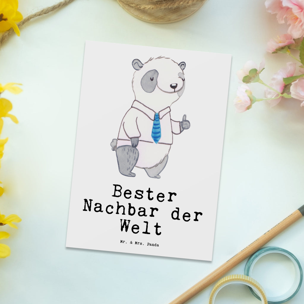 Postkarte Panda Bester Nachbar der Welt Postkarte, Karte, Geschenkkarte, Grußkarte, Einladung, Ansichtskarte, Geburtstagskarte, Einladungskarte, Dankeskarte, Ansichtskarten, Einladung Geburtstag, Einladungskarten Geburtstag, für, Dankeschön, Geschenk, Schenken, Geburtstag, Geburtstagsgeschenk, Geschenkidee, Danke, Bedanken, Mitbringsel, Freude machen, Geschenktipp, Nachbar, Nachbarn, Nachbarschaft, Freund, Angrenzer, Anwohner, Bewohner, Freundschaft