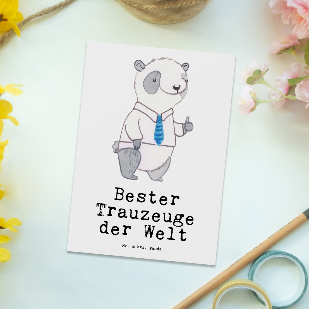 Postkarte Panda Bester Trauzeuge der Welt Postkarte, Karte, Geschenkkarte, Grußkarte, Einladung, Ansichtskarte, Geburtstagskarte, Einladungskarte, Dankeskarte, Ansichtskarten, Einladung Geburtstag, Einladungskarten Geburtstag, für, Dankeschön, Geschenk, Schenken, Geburtstag, Geburtstagsgeschenk, Geschenkidee, Danke, Bedanken, Mitbringsel, Freude machen, Geschenktipp, Trauzeuge, Trauhzeuge, Hochzeit, Heirat, JGA, Trauung, Kirche, Standesamt, Braut, Bräutigam