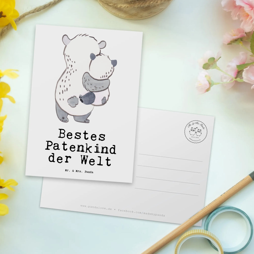 Postkarte Panda Bestes Patenkind der Welt Postkarte, Karte, Geschenkkarte, Grußkarte, Einladung, Ansichtskarte, Geburtstagskarte, Einladungskarte, Dankeskarte, Ansichtskarten, Einladung Geburtstag, Einladungskarten Geburtstag, für, Dankeschön, Geschenk, Schenken, Geburtstag, Geburtstagsgeschenk, Geschenkidee, Danke, Bedanken, Mitbringsel, Freude machen, Geschenktipp, Patenkind, Paten Kind, Pate, Taufe, Taufgeschenk, Patenonkel, Patentante, Tauffeier, Täufling, Nichte, Neffe