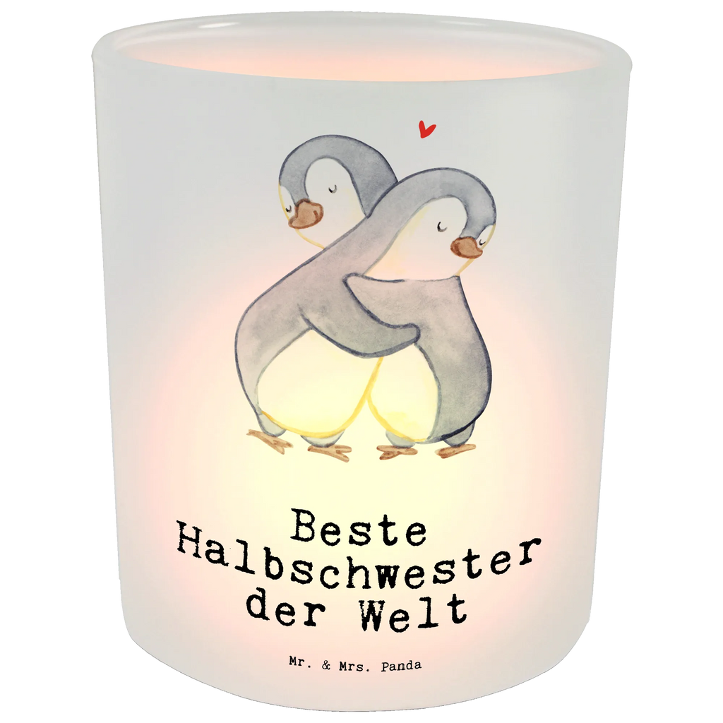 Windlicht Pinguin Beste Halbschwester der Welt Windlicht Glas, Teelichtglas, Teelichthalter, Teelichter, Kerzenglas, Windlicht Kerze, Kerzenlicht, Glas Windlicht, Windlicht Zur Hochzeit, Windlicht Deko, Windlicht Hochzeit, Teelichtgläser, Windlicht Dekorieren, für, Dankeschön, Geschenk, Schenken, Geburtstag, Geburtstagsgeschenk, Geschenkidee, Danke, Bedanken, Mitbringsel, Freude machen, Geschenktipp, Halbschwester, Stiefschwester, Stiefgeschwister, Schwestern, Schwester, Geschwister, Schwesterherz, Sister, Familie, Kleinigkeit, Beste, Tochter, Liebe, Kinder