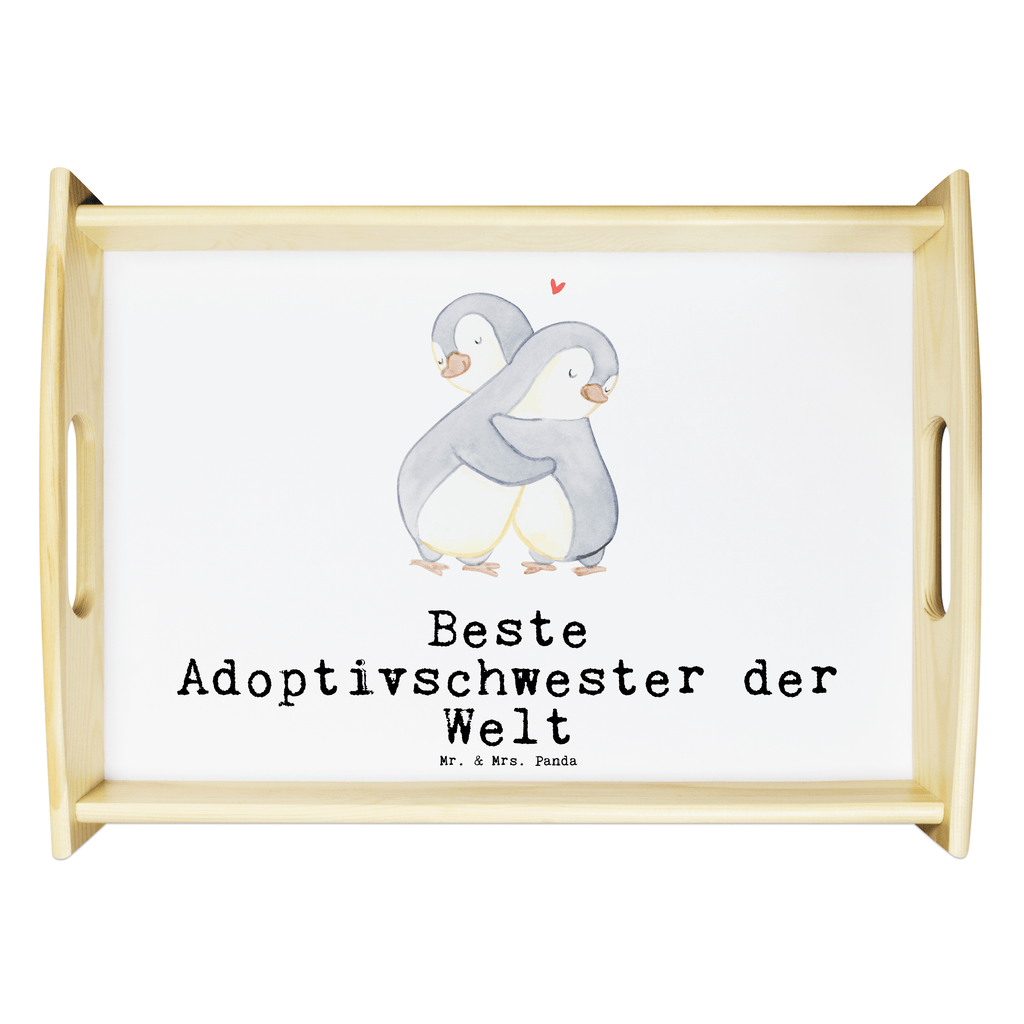 Serviertablett Pinguin Beste Adoptivschwester der Welt Serviertablett, Tablett, Holztablett, Küchentablett, Dekotablett, Frühstückstablett, für, Dankeschön, Geschenk, Schenken, Geburtstag, Geburtstagsgeschenk, Geschenkidee, Danke, Bedanken, Mitbringsel, Freude machen, Geschenktipp, Adoptivschwester, Adoptiv, adoptiert, Schwester, Geschwister, Schwesterherz, Sister, Familie, Kleinigkeit, Beste, Tochter