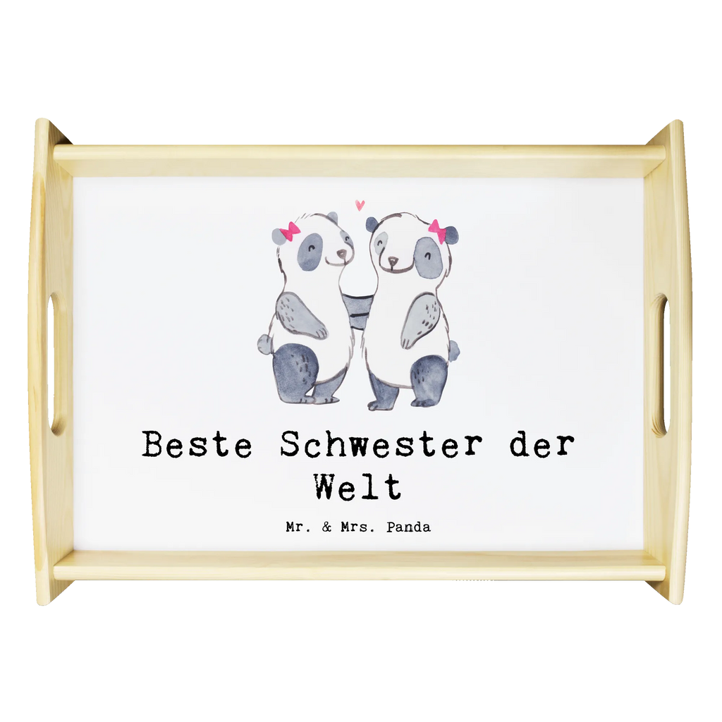 Serviertablett Panda Beste Schwester der Welt Serviertablett, Tablett, Holztablett, Küchentablett, Dekotablett, Frühstückstablett, für, Dankeschön, Geschenk, Schenken, Geburtstag, Geburtstagsgeschenk, Geschenkidee, Danke, Bedanken, Mitbringsel, Freude machen, Geschenktipp, Schwestern, Schwester, Geschwister, Schwesterherz, Sister, Familie, Kleinigkeit, Beste, Tochter, Liebe, Kinder