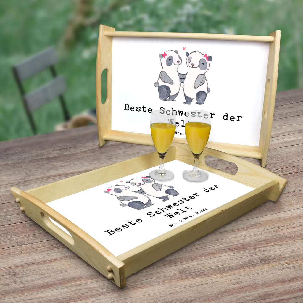 Serviertablett Panda Beste Schwester der Welt Serviertablett, Tablett, Holztablett, Küchentablett, Dekotablett, Frühstückstablett, für, Dankeschön, Geschenk, Schenken, Geburtstag, Geburtstagsgeschenk, Geschenkidee, Danke, Bedanken, Mitbringsel, Freude machen, Geschenktipp, Schwestern, Schwester, Geschwister, Schwesterherz, Sister, Familie, Kleinigkeit, Beste, Tochter, Liebe, Kinder