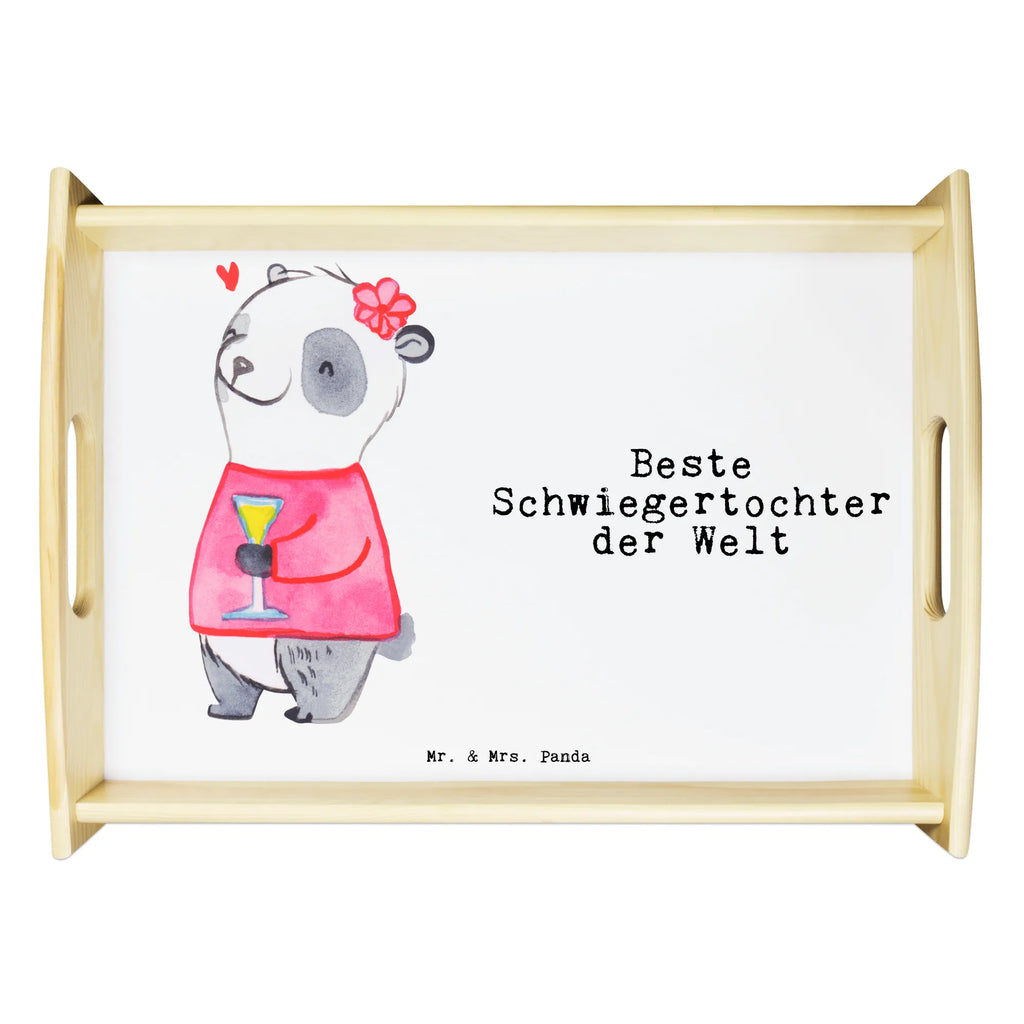 Serviertablett Panda Beste Schwiegertochter der Welt Serviertablett, Tablett, Holztablett, Küchentablett, Dekotablett, Frühstückstablett, für, Dankeschön, Geschenk, Schenken, Geburtstag, Geburtstagsgeschenk, Geschenkidee, Danke, Bedanken, Mitbringsel, Freude machen, Geschenktipp, Schwiegertochter, Tochter, Ehefrau des Sohns, Frau, angeheiratet, Hochzeit