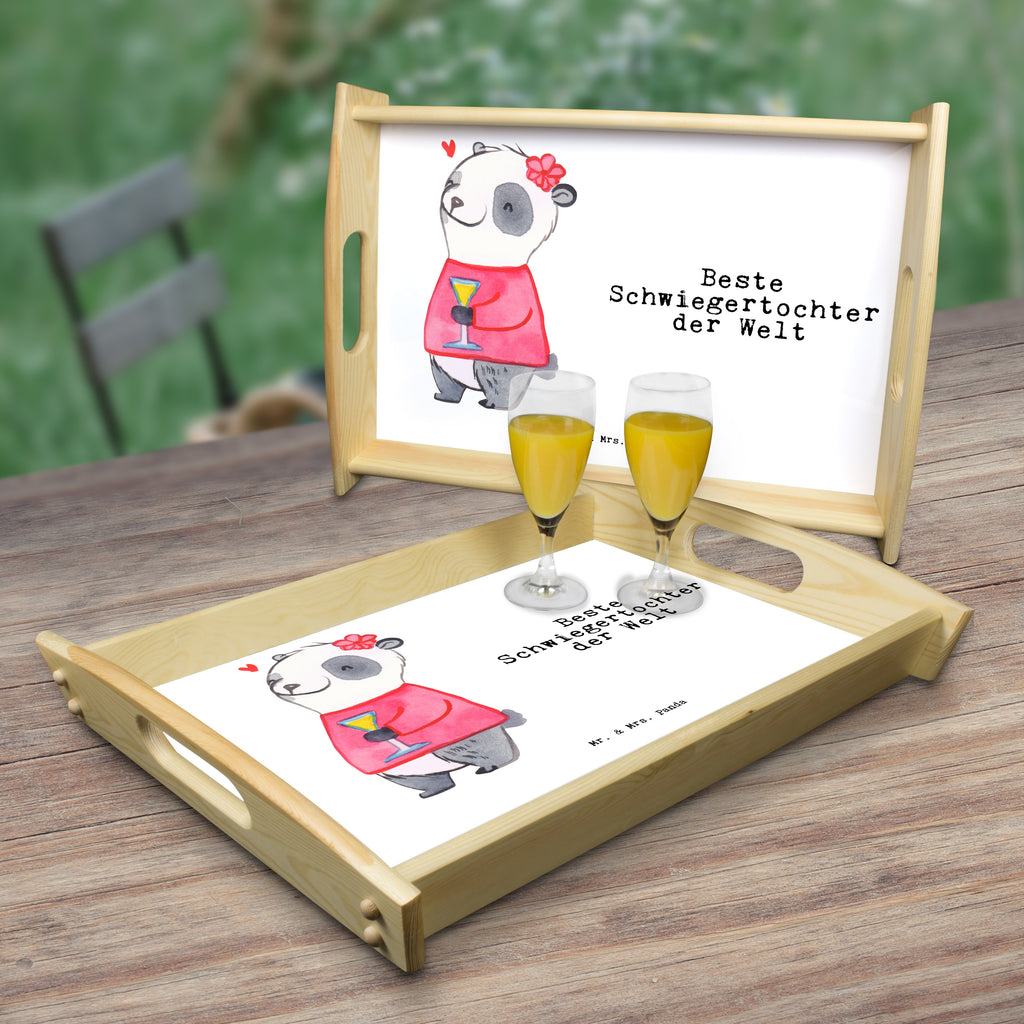 Serviertablett Panda Beste Schwiegertochter der Welt Serviertablett, Tablett, Holztablett, Küchentablett, Dekotablett, Frühstückstablett, für, Dankeschön, Geschenk, Schenken, Geburtstag, Geburtstagsgeschenk, Geschenkidee, Danke, Bedanken, Mitbringsel, Freude machen, Geschenktipp, Schwiegertochter, Tochter, Ehefrau des Sohns, Frau, angeheiratet, Hochzeit