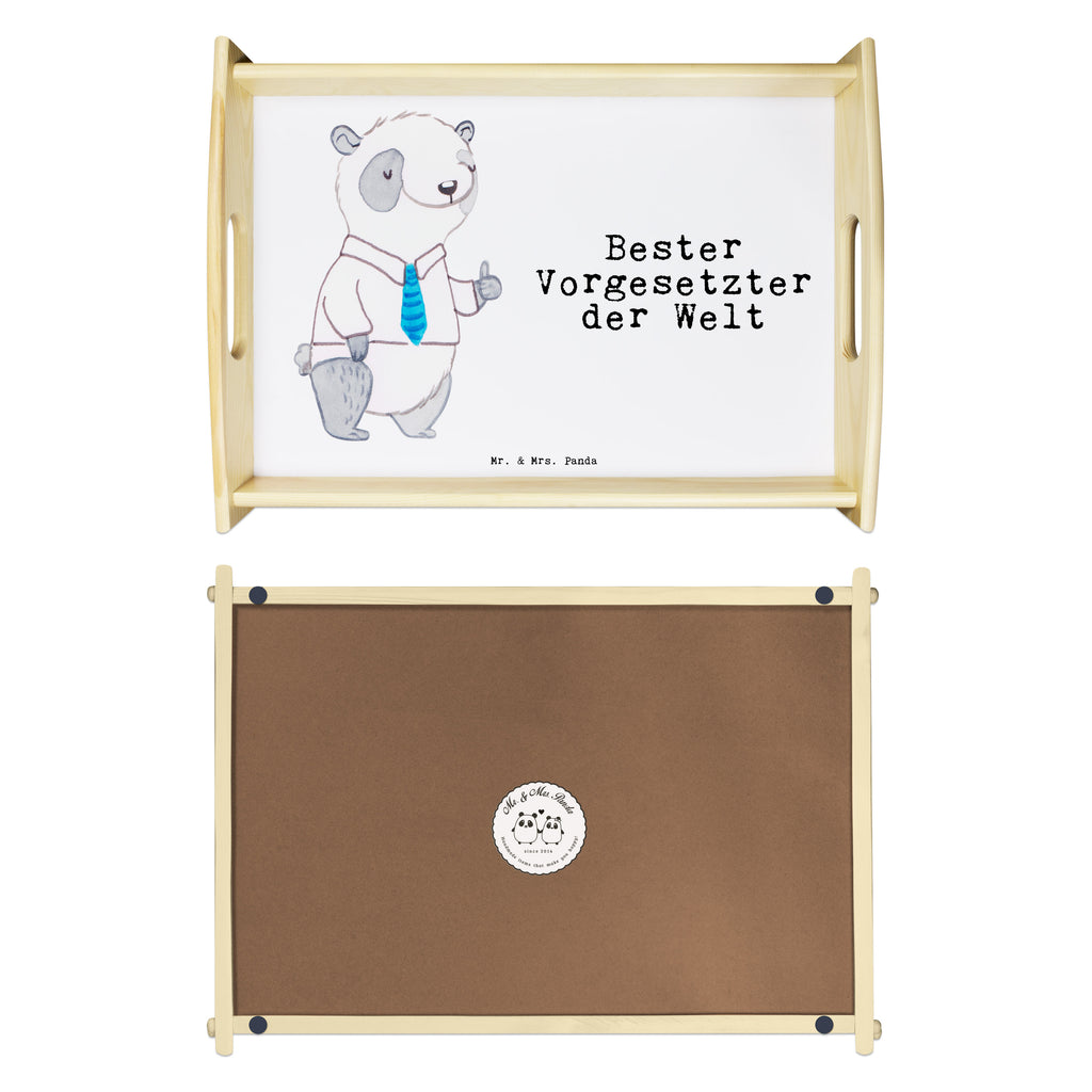 Serviertablett Panda Bester Vorgesetzter der Welt Serviertablett, Tablett, Holztablett, Küchentablett, Dekotablett, Frühstückstablett, für, Dankeschön, Geschenk, Schenken, Geburtstag, Geburtstagsgeschenk, Geschenkidee, Danke, Bedanken, Mitbringsel, Freude machen, Geschenktipp, Chef, Boss, Abschiedsgeschenk, Abteilungsleiter, Kollege, Vorgesetzter, Vorgesetzte, Arbeit, Leiter, Arbeitgeber, Führungskraft