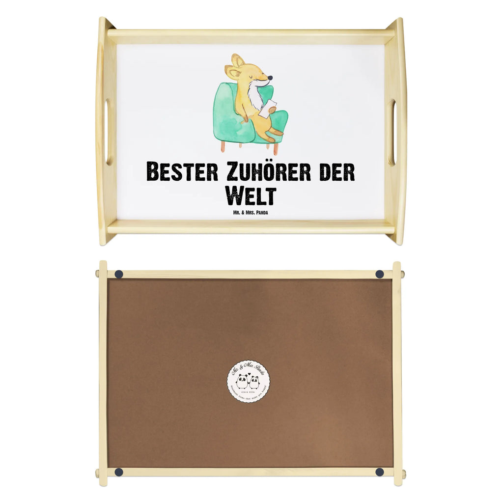 Serviertablett Fuchs Bester Zuhörer der Welt Serviertablett, Tablett, Holztablett, Küchentablett, Dekotablett, Frühstückstablett, für, Dankeschön, Geschenk, Schenken, Geburtstag, Geburtstagsgeschenk, Geschenkidee, Danke, Bedanken, Mitbringsel, Freude machen, Geschenktipp, Zuhörer, Freund, Freundin, offenes Ohr, Hilfsbereit, Hilfe